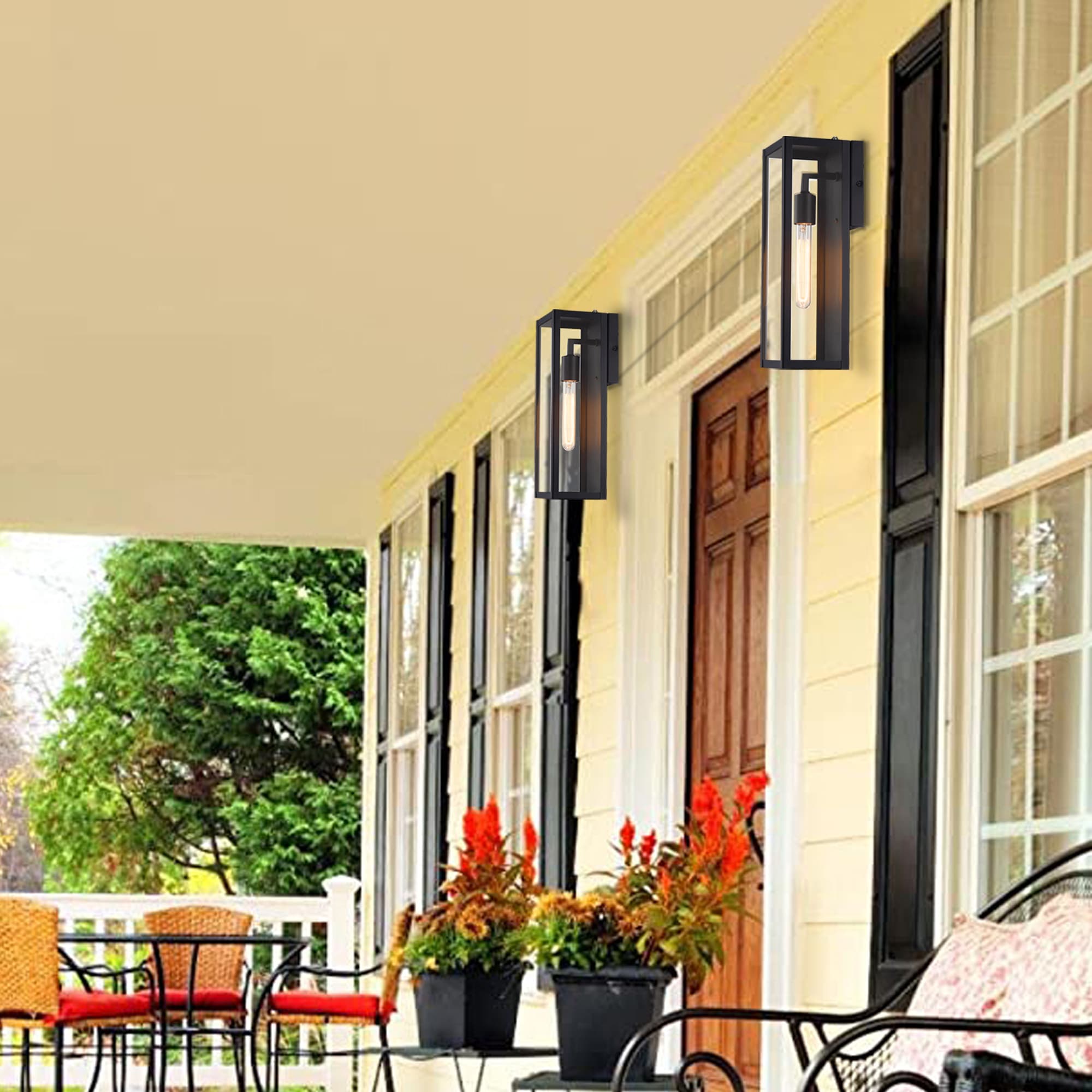 Hukoro 2FL86602-BK-S Outdoor-Wall-Lighting - View #9