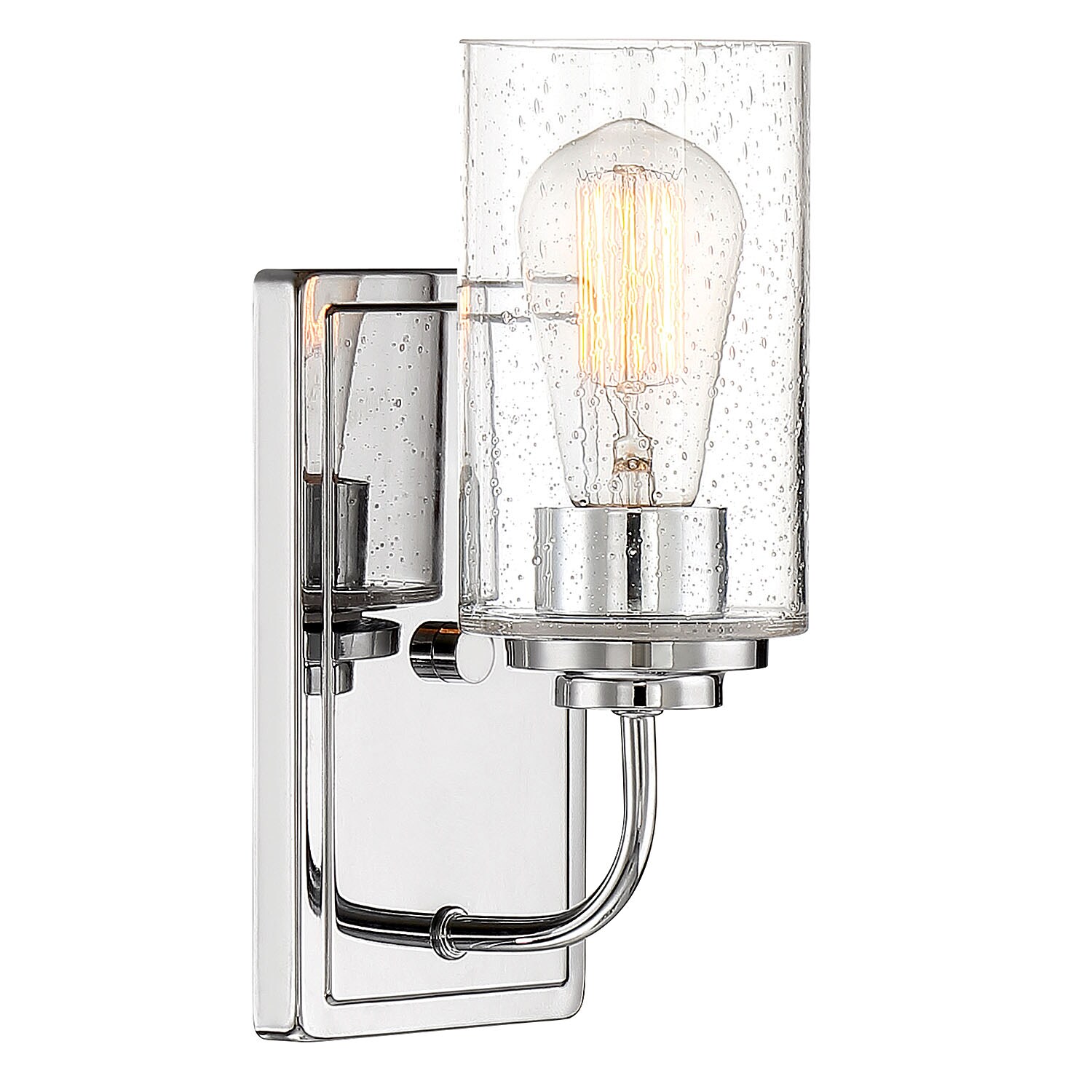 Logan Chrome Dimmable Direct Wired Wall Sconce