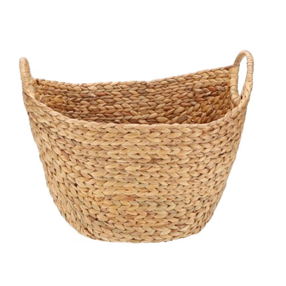 allen + roth FSI 235-19 ( 20.5-in W x 16.3-in H x 14.5-in D ) Natural Water hyacinth Basket