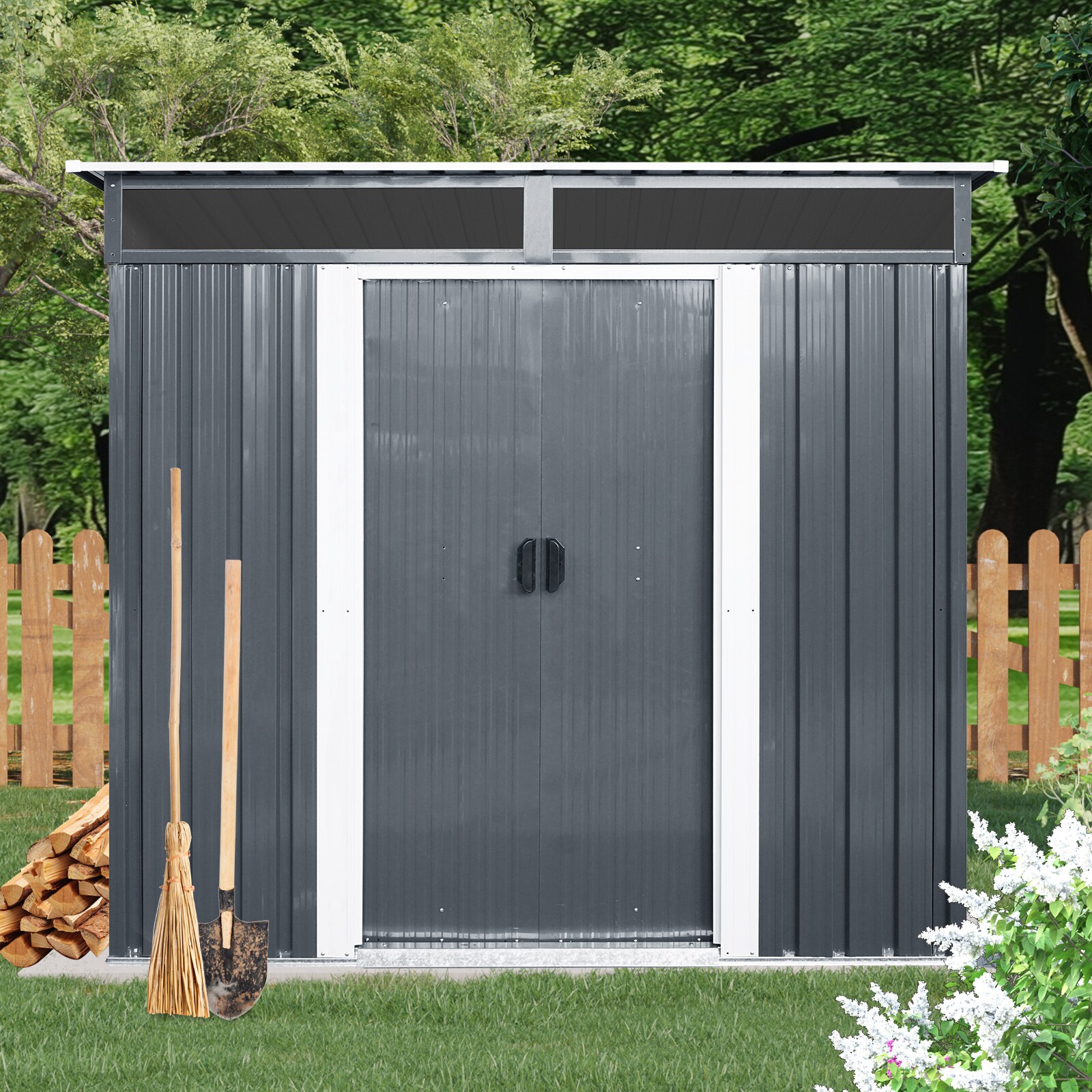 Xspracer ML-OS298WP Metal-Storage-Buildings-Sheds - View #7