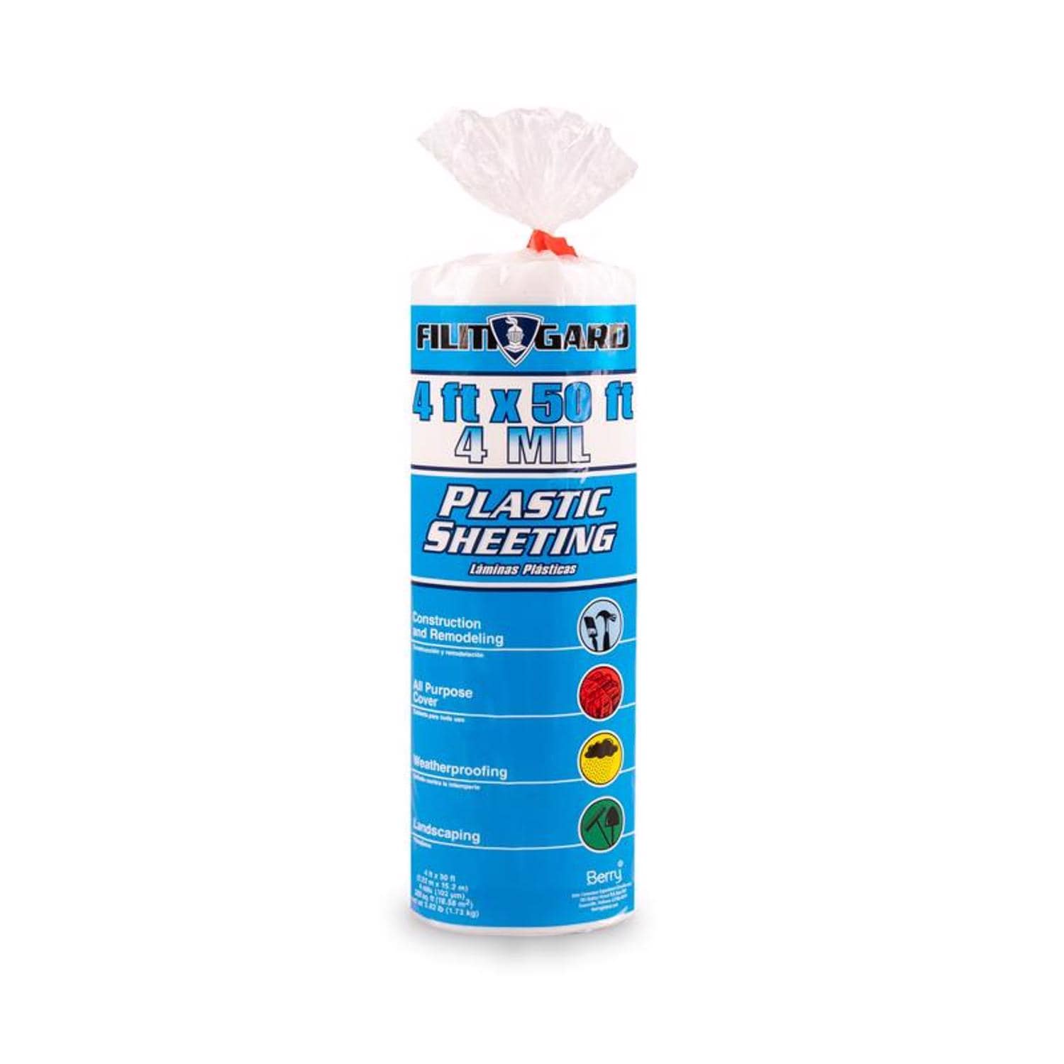 Film-Gard  Plastic Sheeting 4 mil X 4 ft. W X 50 ft. L Polyethylene Clear 1 pk