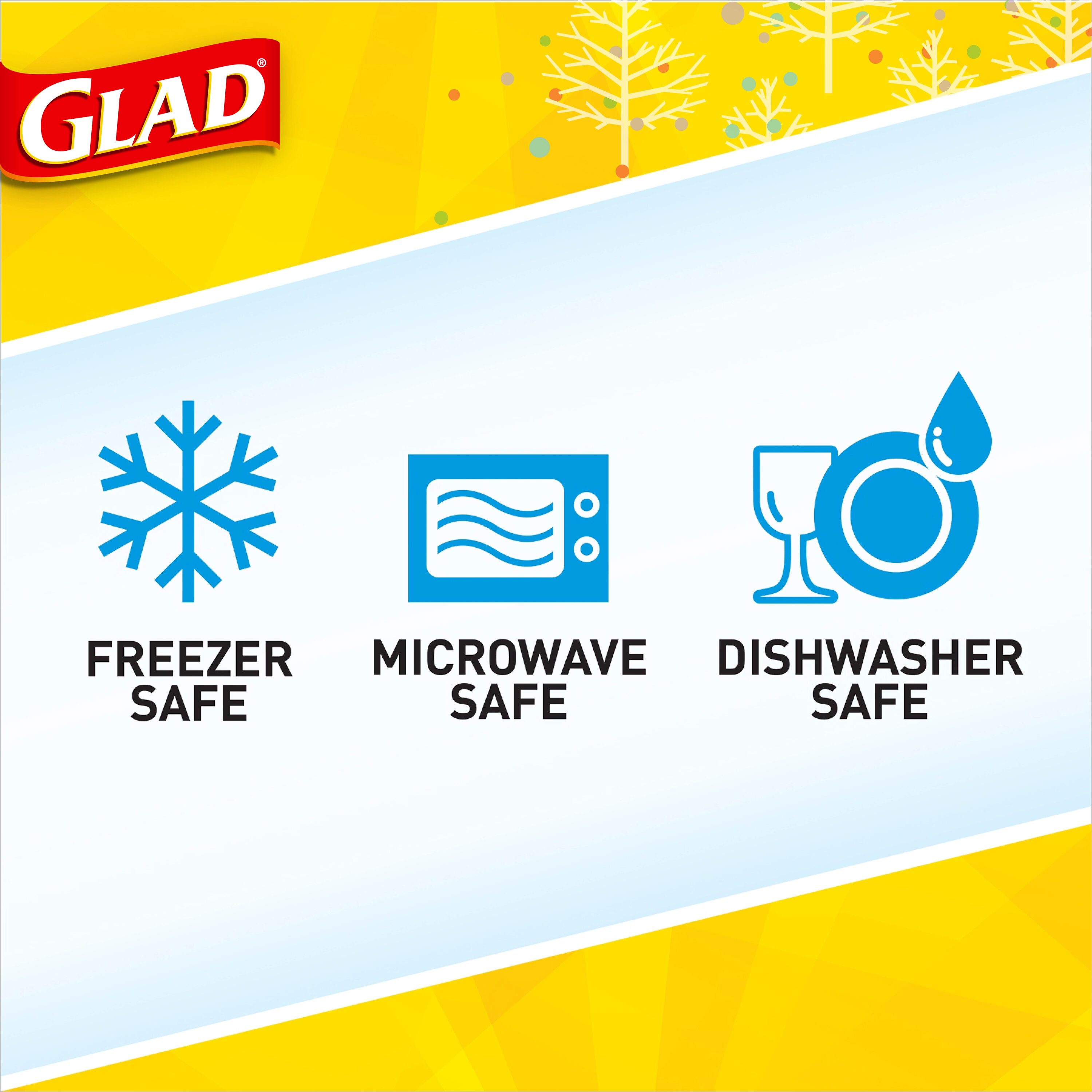 Glad 3-Pack 1.5-quart Plastic Bpa-free Reusable Food Storage