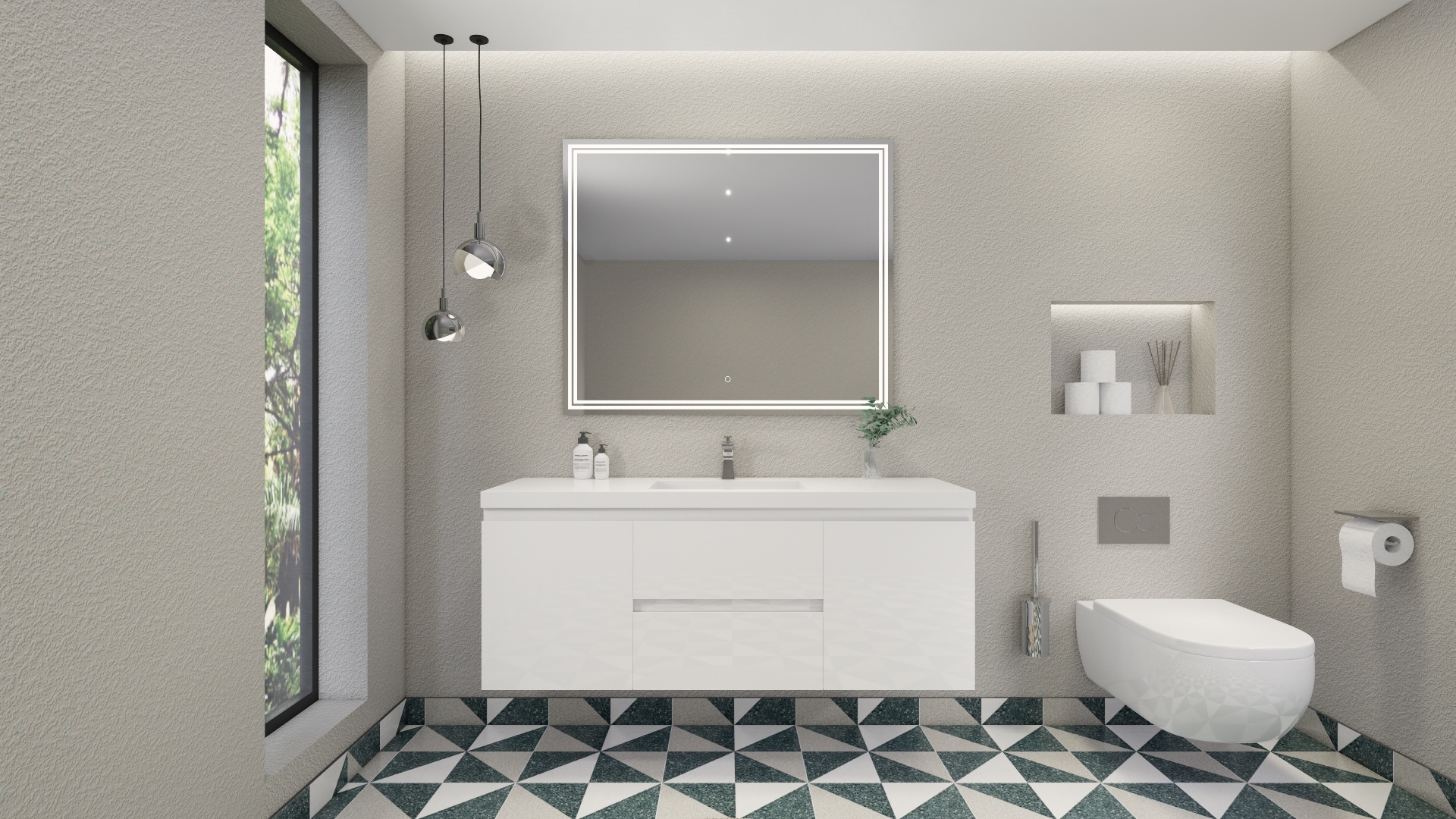 Moreno Bath MOB60S-GW Bath-Vanity-Combo - View #2