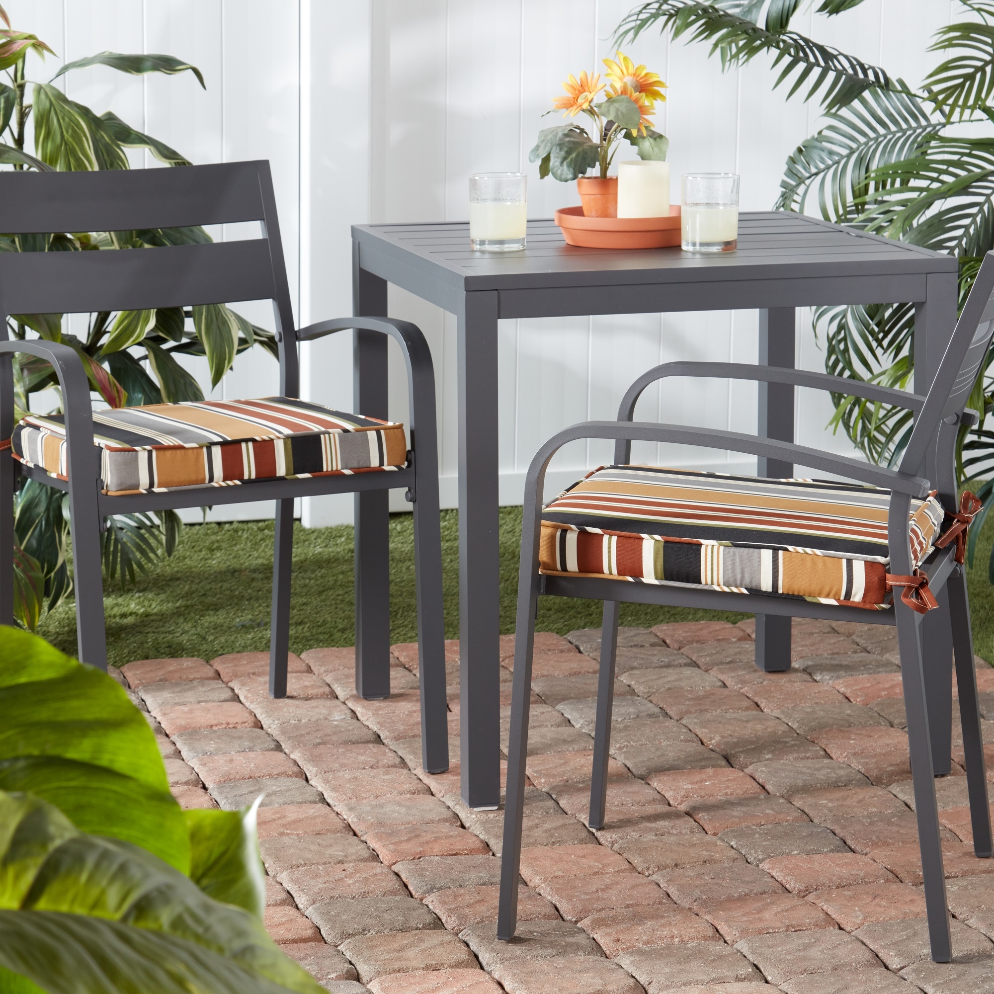 Greendale Home Fashions OP1100S2-BRICK Patio-Furniture-Cushions - View #6