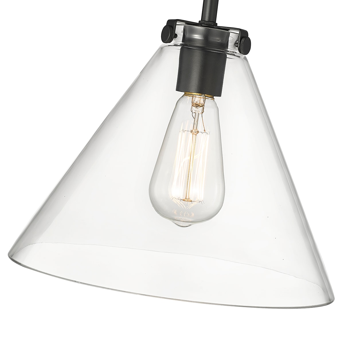 Matte Black Glass 11" Pendant Light