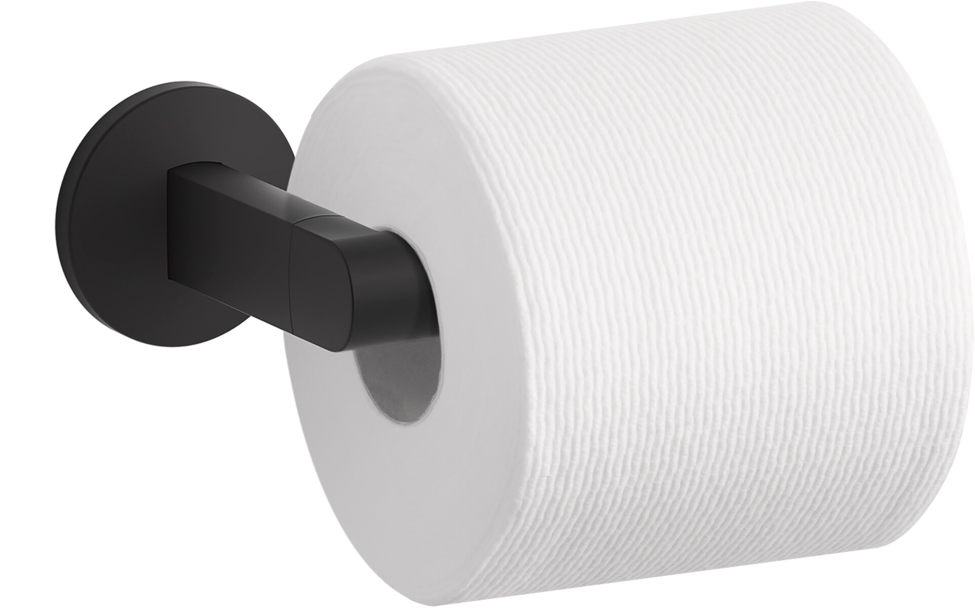 KOHLER Components Matte Black Recessed Pivot Toilet Paper Holder at ...