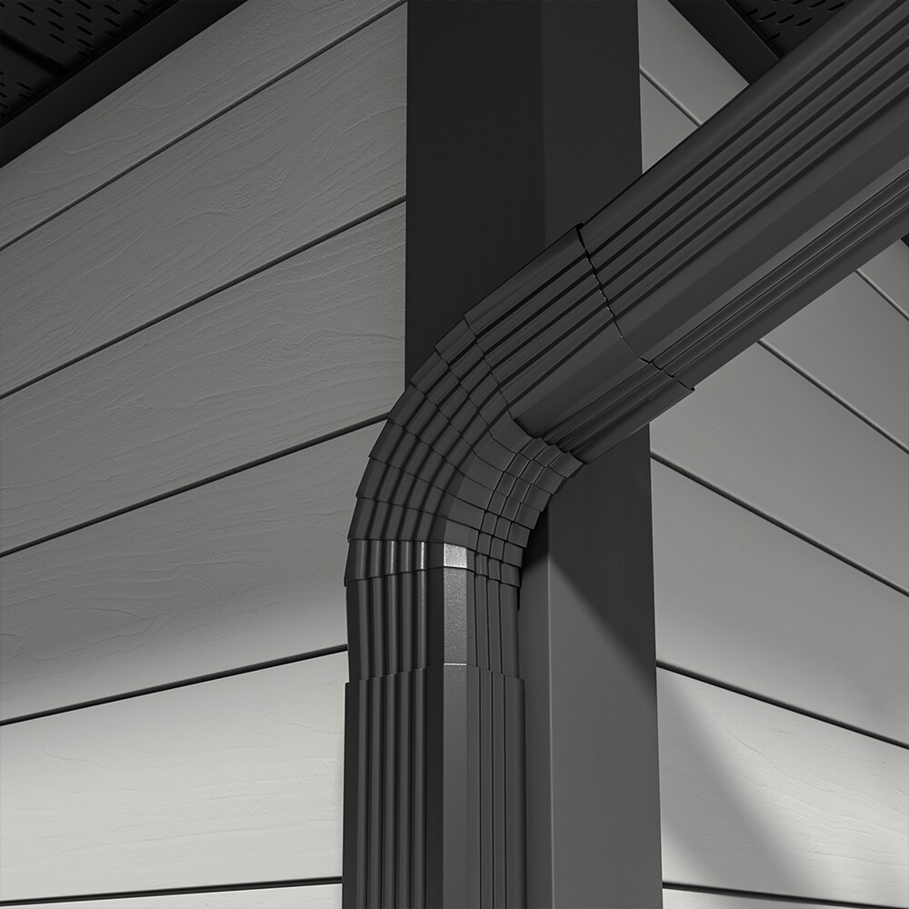 Amerimax Aluminum 10in Black Downspout Side Elbow in the Downspouts