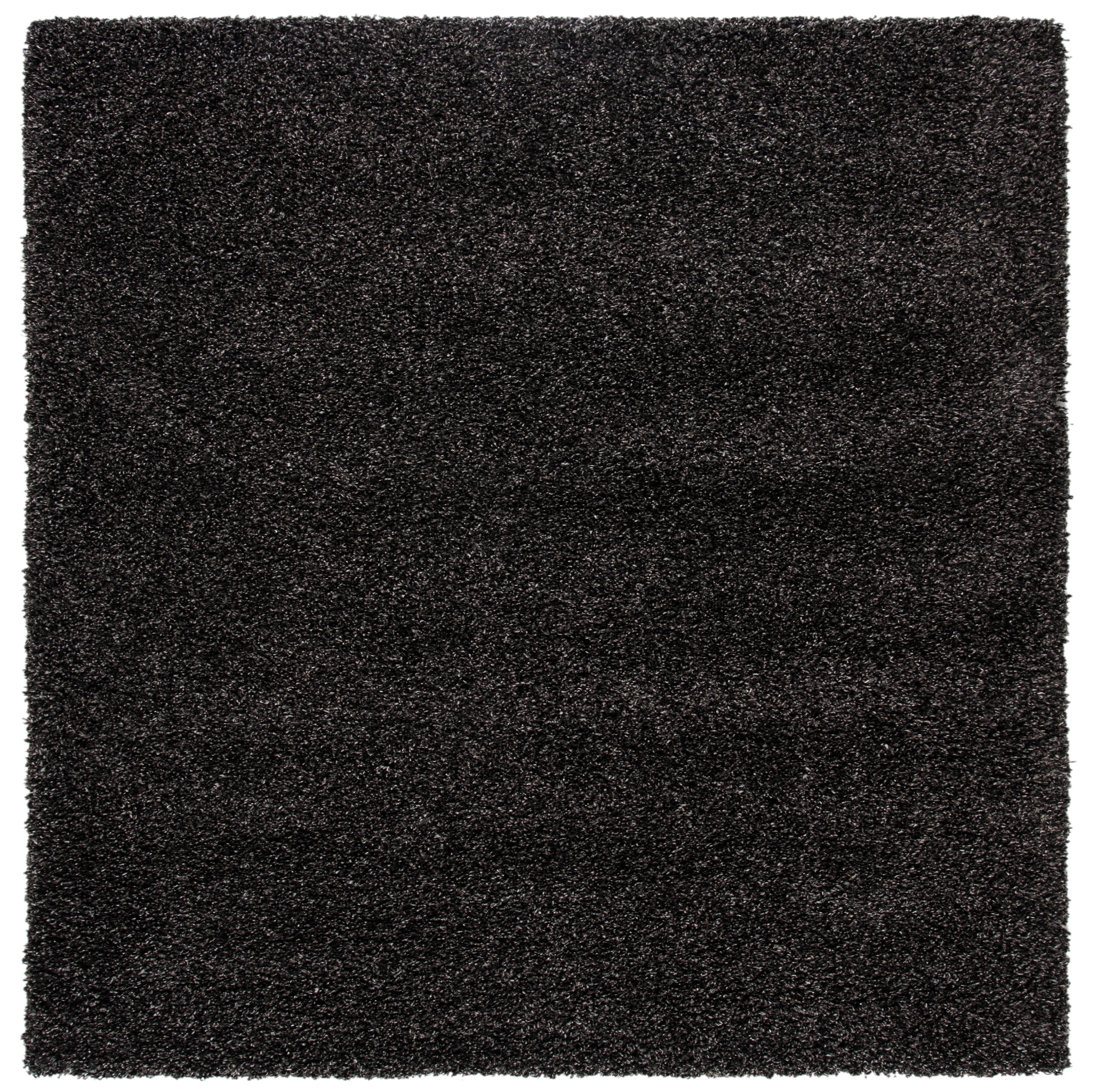 Safavieh EVO520H-7SQ Evolution Shag 7 x 7 (ft) Loomed Polypropylene Charcoal Square Indoor Solid Area rug