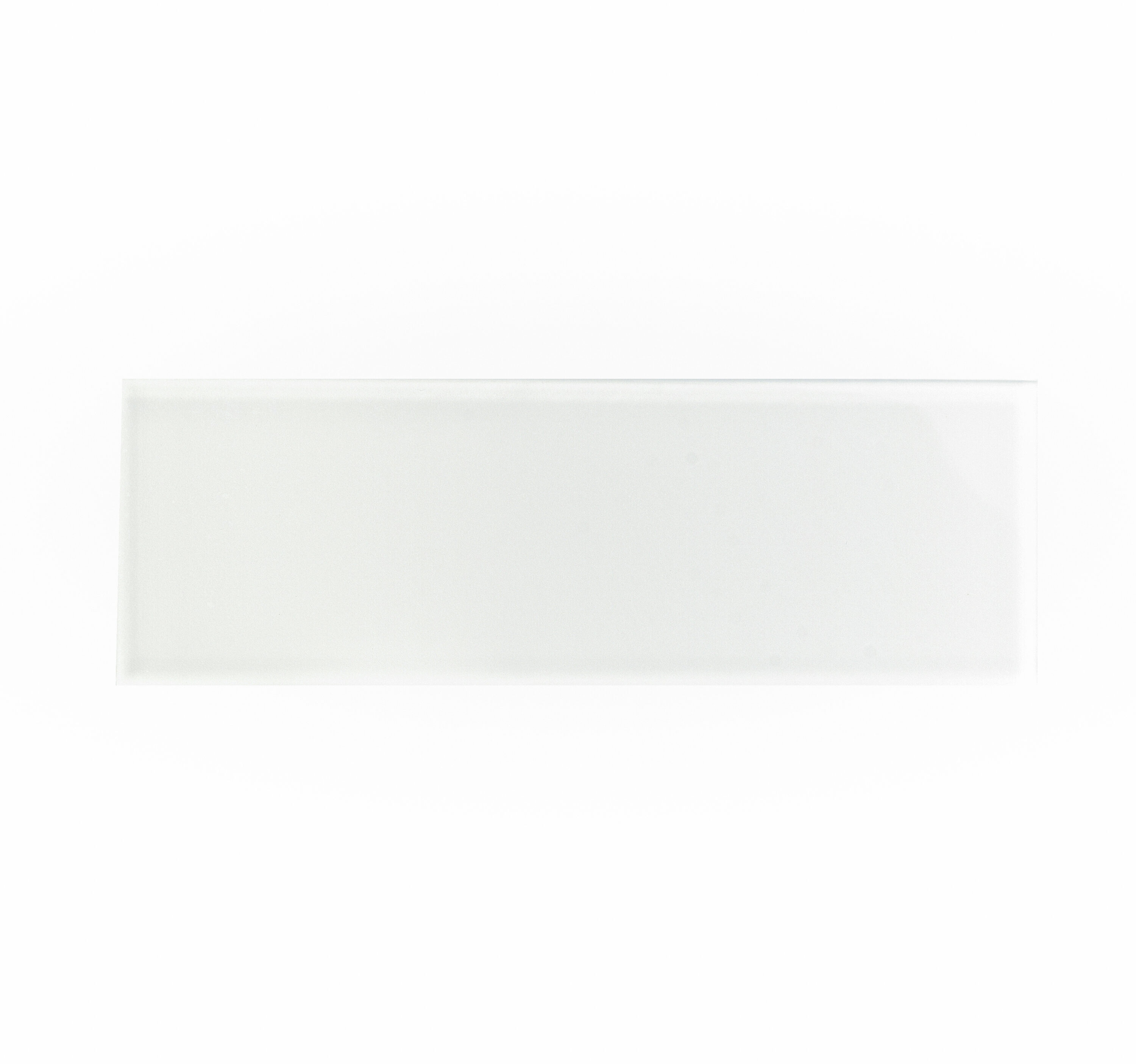 Giorbello G3910-SMPL Sample- Glass Subway White 3-in x 9-in Glossy Glass Subway Wall Tile