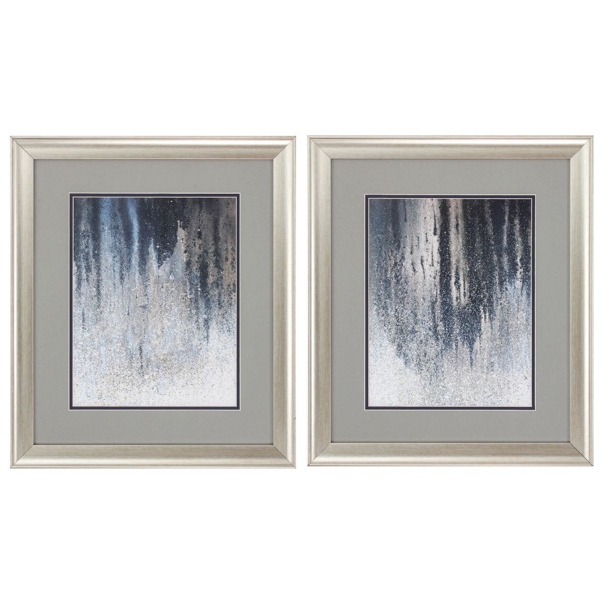 HomeRoots 365326 Silver Wood Framed 22-in H x 19-in W Abstract Wood Print