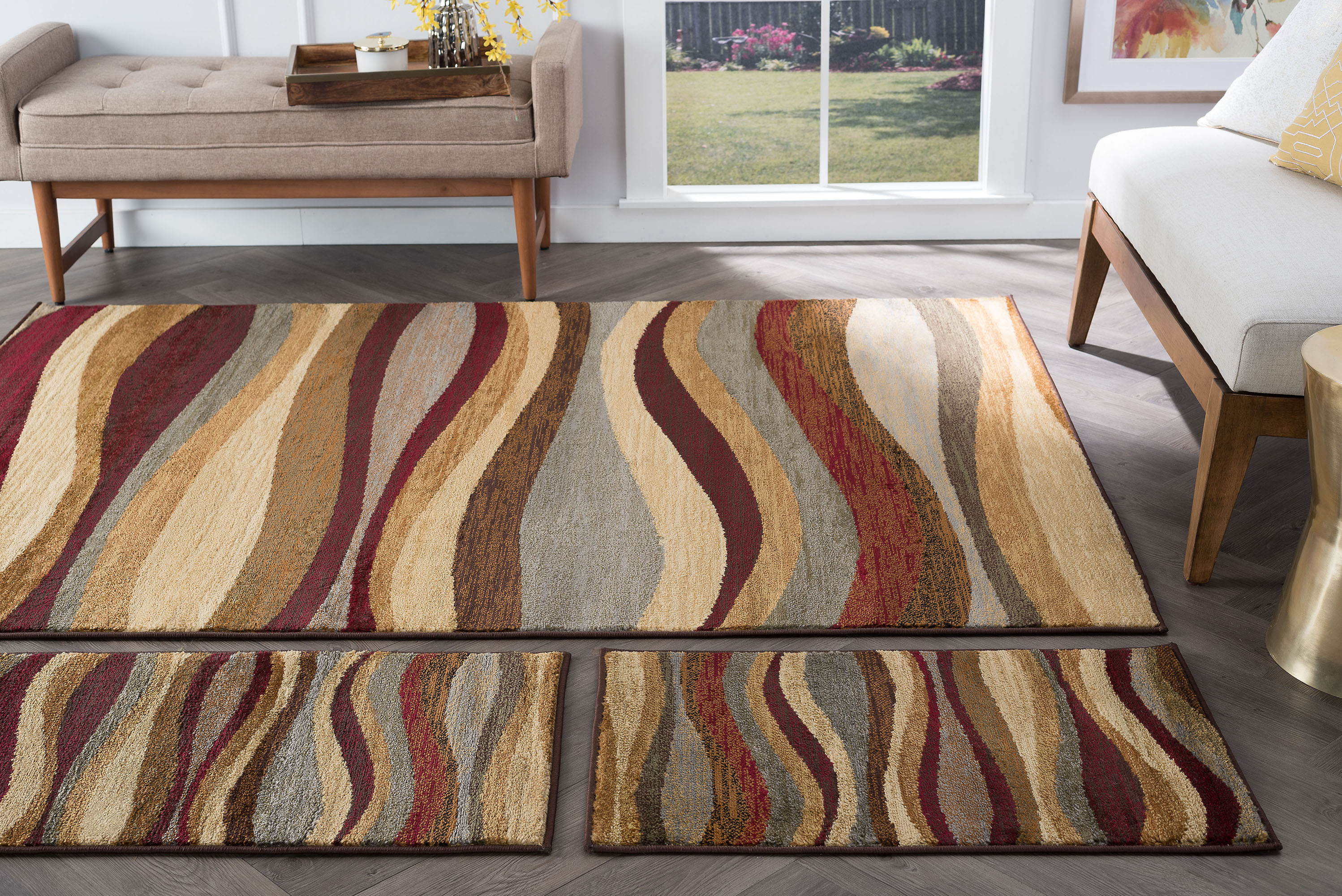 Tayse ELG5420 SET3 Elegance Multiple sizes (ft) Loomed Polypropylene Multi Rectangular Indoor Area rug