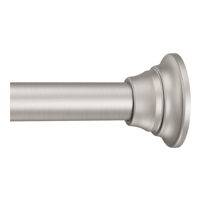 Moen Brushed Nickel Shower Rod At Com, Moen Csr2172bn 5 Foot Curved Adjustable Tension Shower Curtain Rod