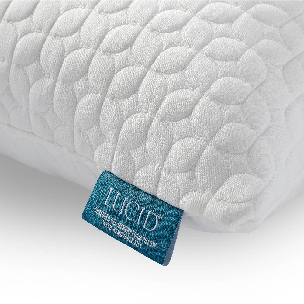 Shredded Memory Foam Pillow I Gel Memory Foam Pillow I Adjustable Shredded  Gel Memory Foam Pillow I Lucid