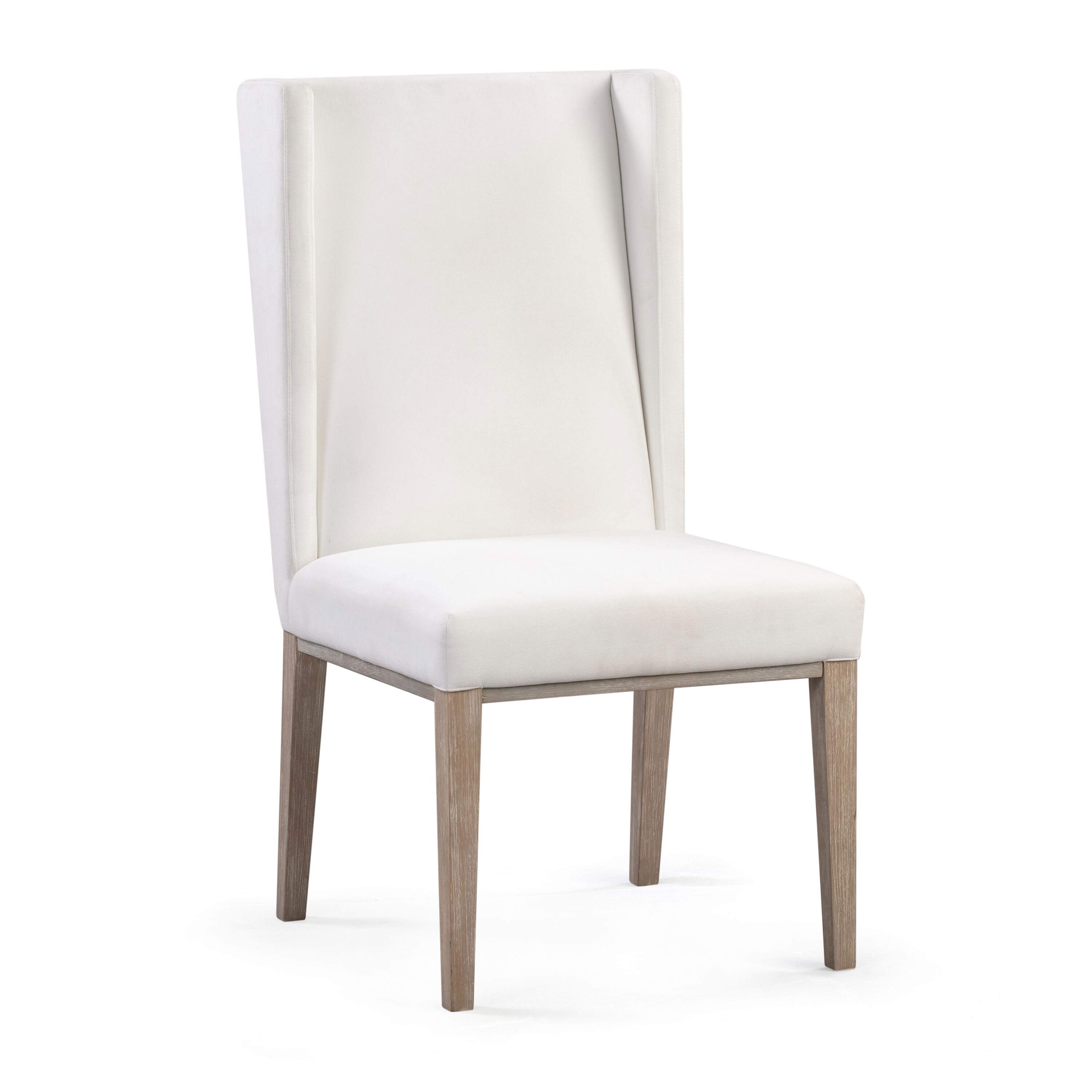 New Heights NHHAMPCHR00WH Set of 2 Traditional Polyester/Polyester Blend Upholstered Dining Side Chair (Wood Frame)