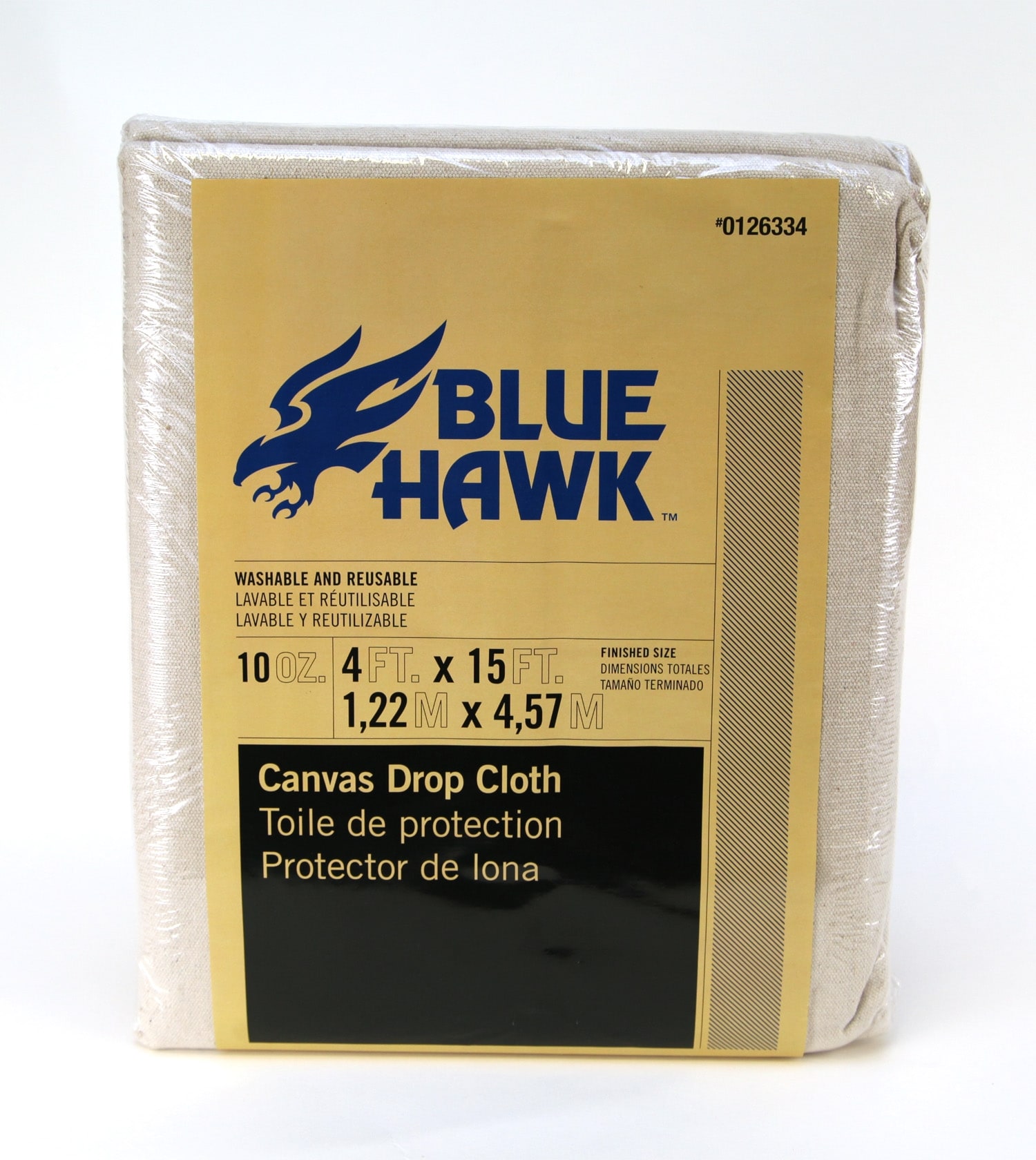 Blue Hawk Canvas 10 OZ 4 ft x 15 ft Drop Cloth at Lowes