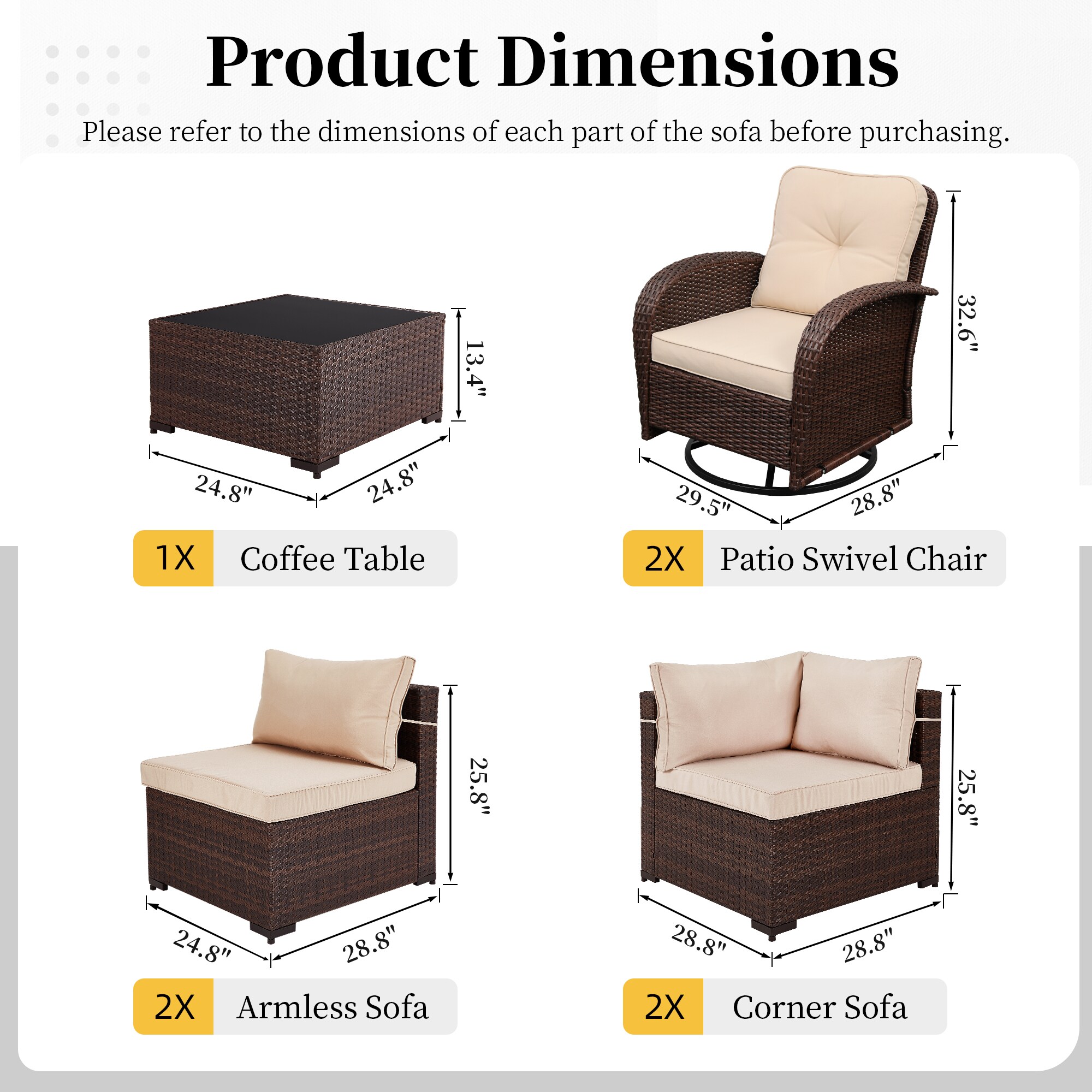 UPHA PL-CZY11-Z1 Patio-Conversation-Sets - View #9