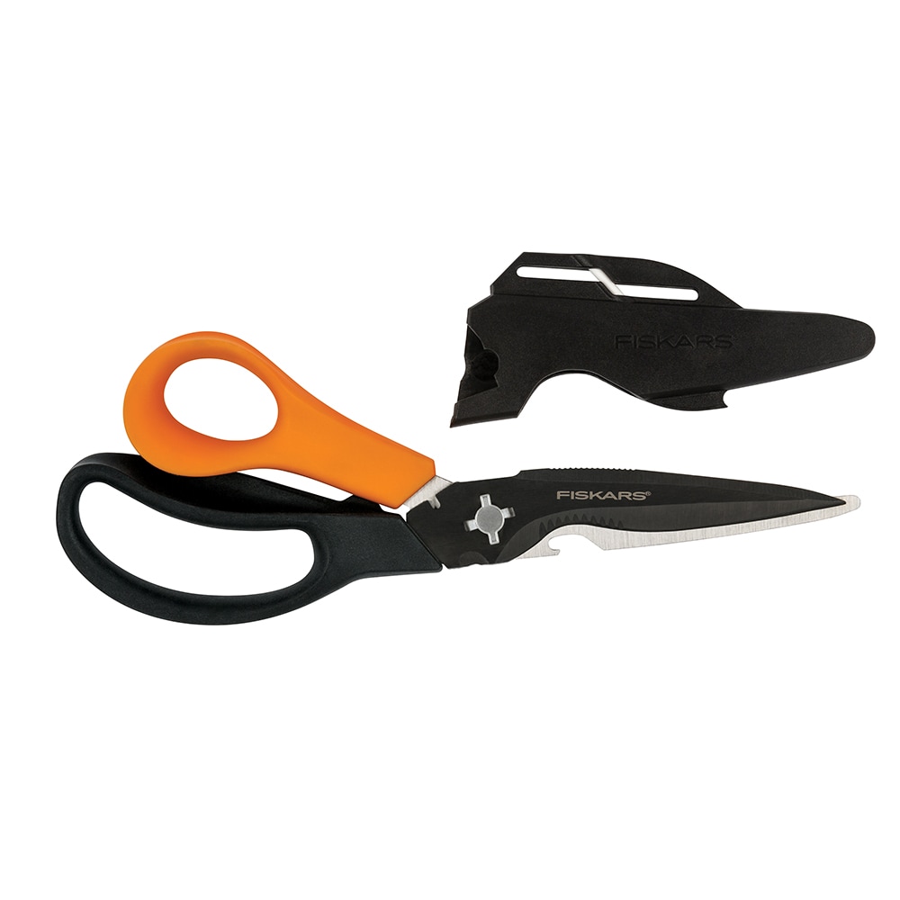 Fiskars Recycled All-purpose Scissors - Stainless Steel - Straight Tip -  Black - 2 / Pack