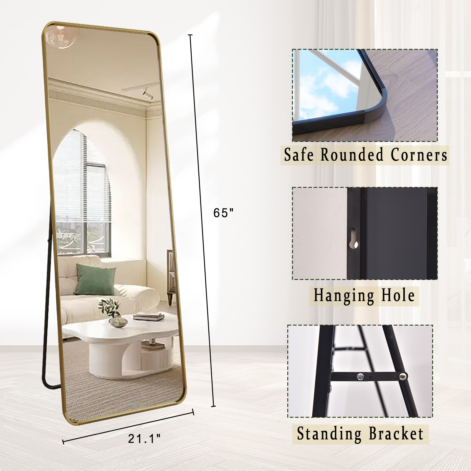 BEAUTYPEAK JMRE2164B Decor-Mirrors - View #4