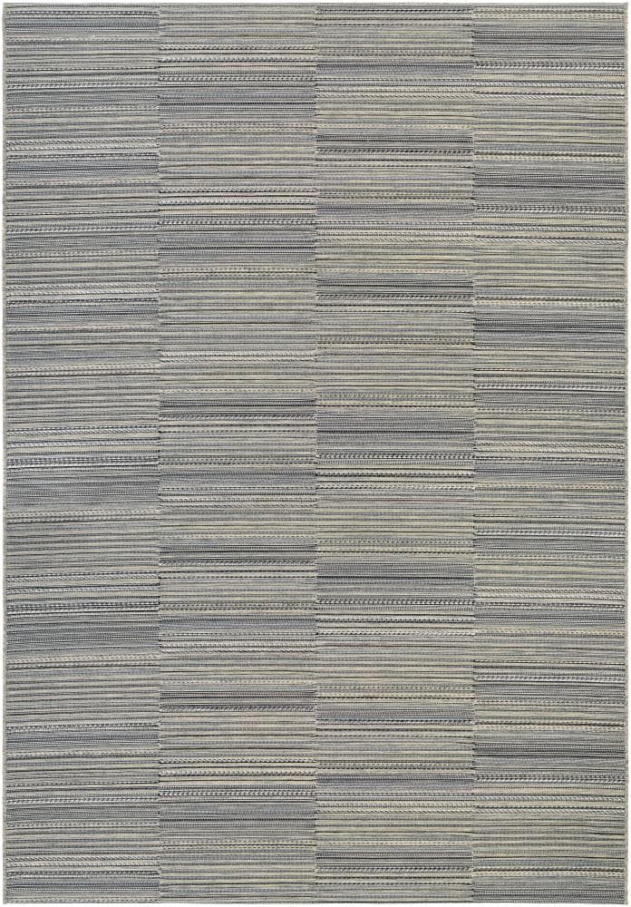 Cape Hyannis Black and Tan Synthetic Runner Rug