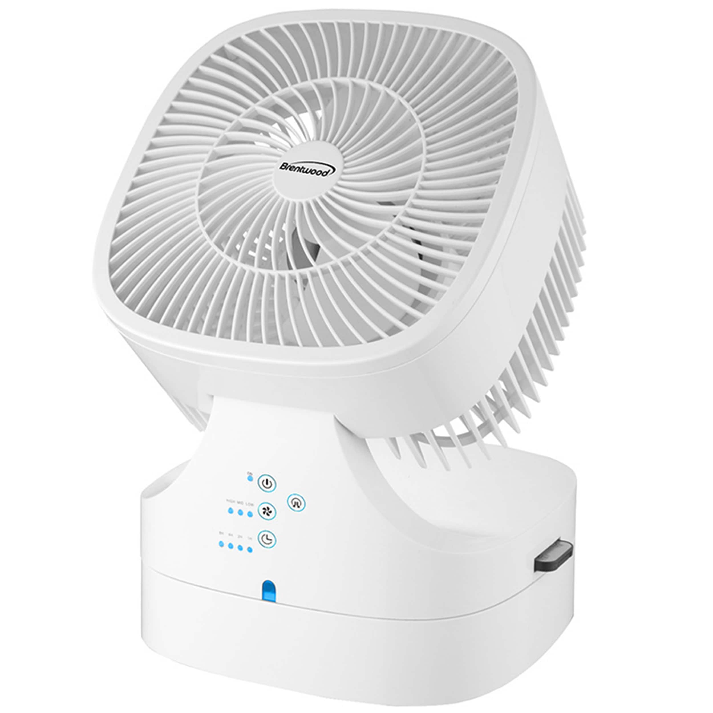  8 Inch Three Speed Oscillating Desktop Fan with Remote Control in White