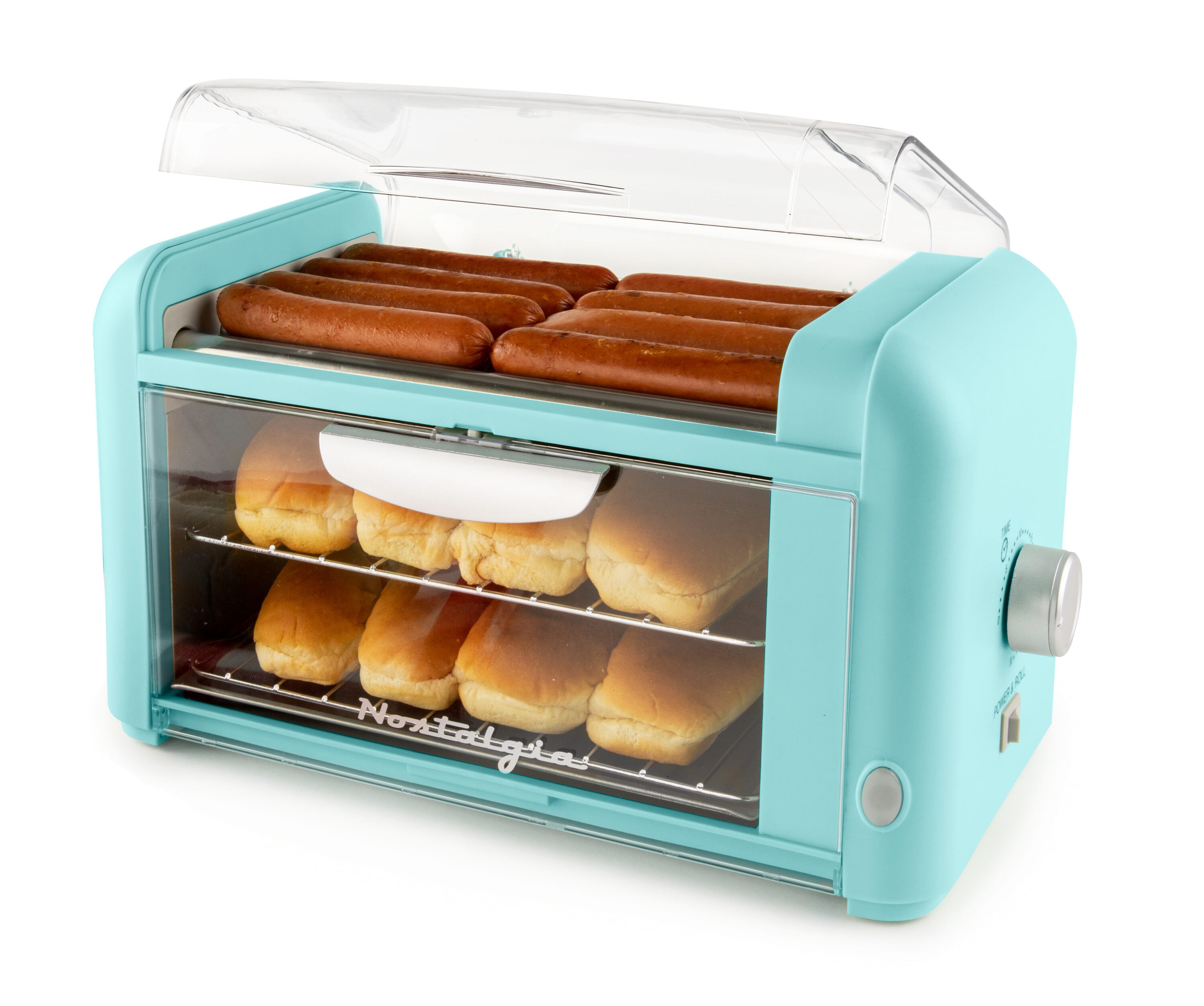 Nostalgia NCLHDRTO8AQ Hot dog roller with Bun Warmer