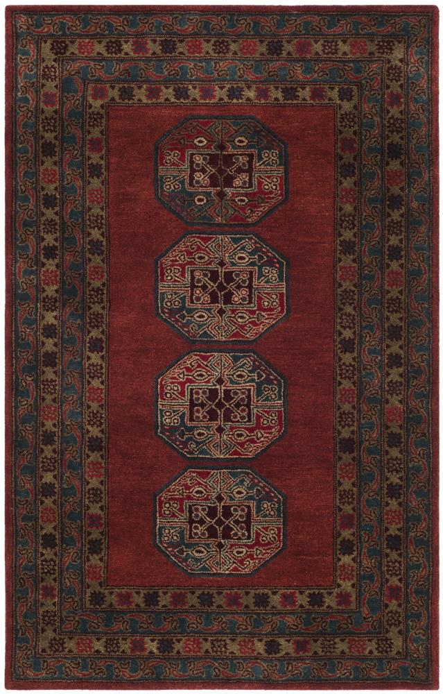 Heritage Red Hand-Tufted Wool 5' x 8' Area Rug