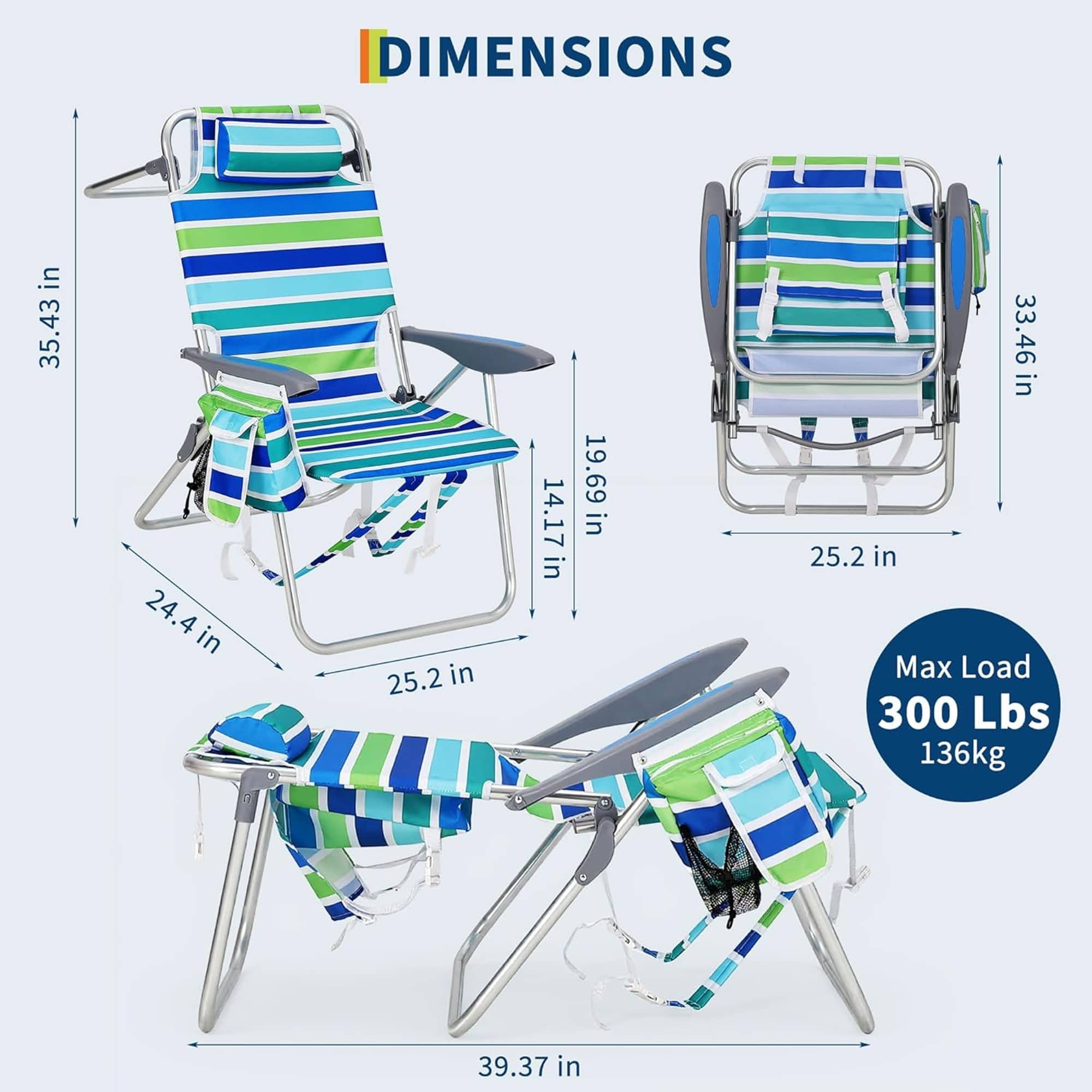 Qeetex LSHQQPSS-33AEBVRG Beach-Camping-Chairs - View #4