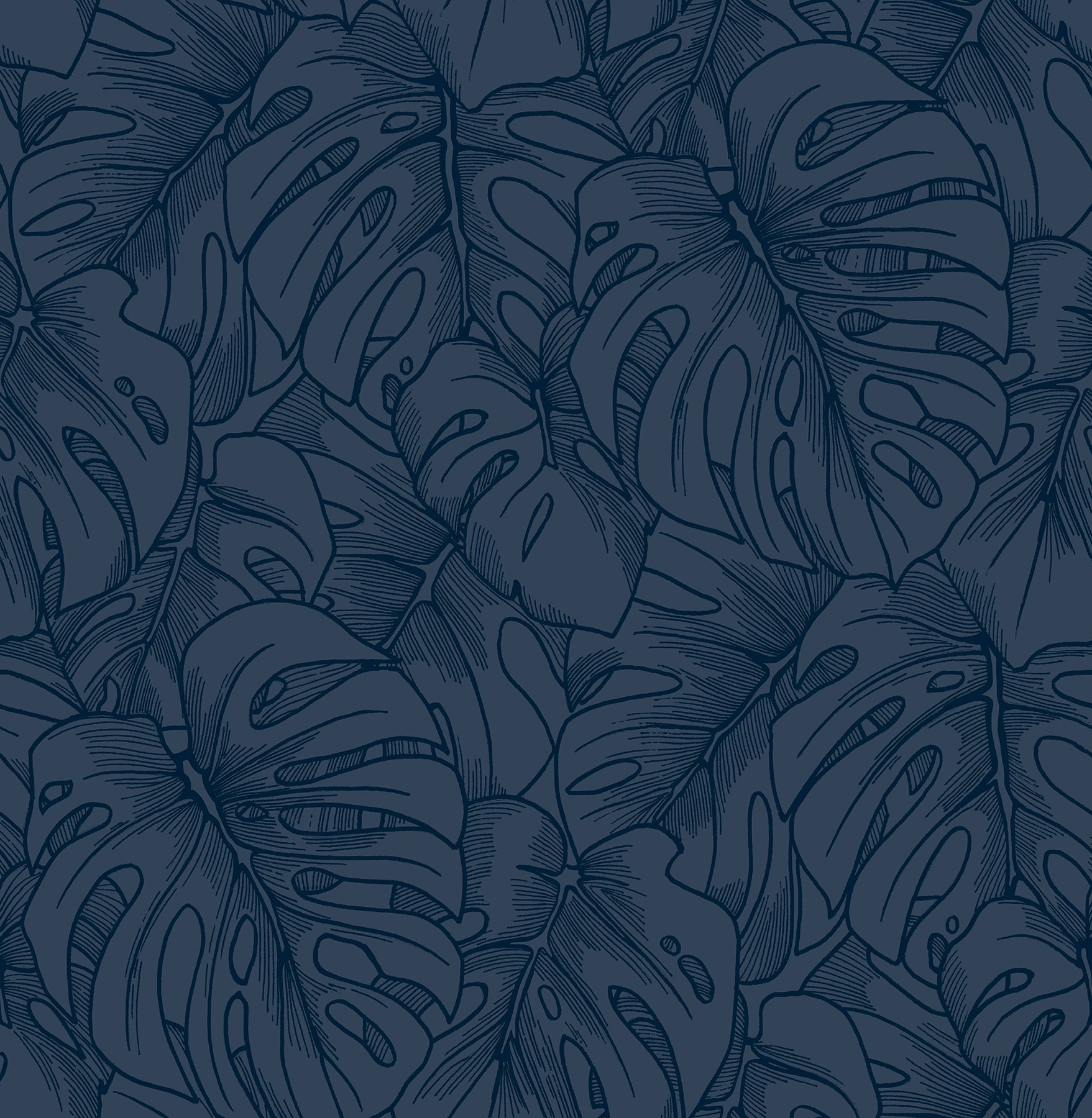 Scott Living 2964-87342 56.4-sq ft Indigo Non-woven Textured Ivy/Vines 3D Unpasted Wallpaper