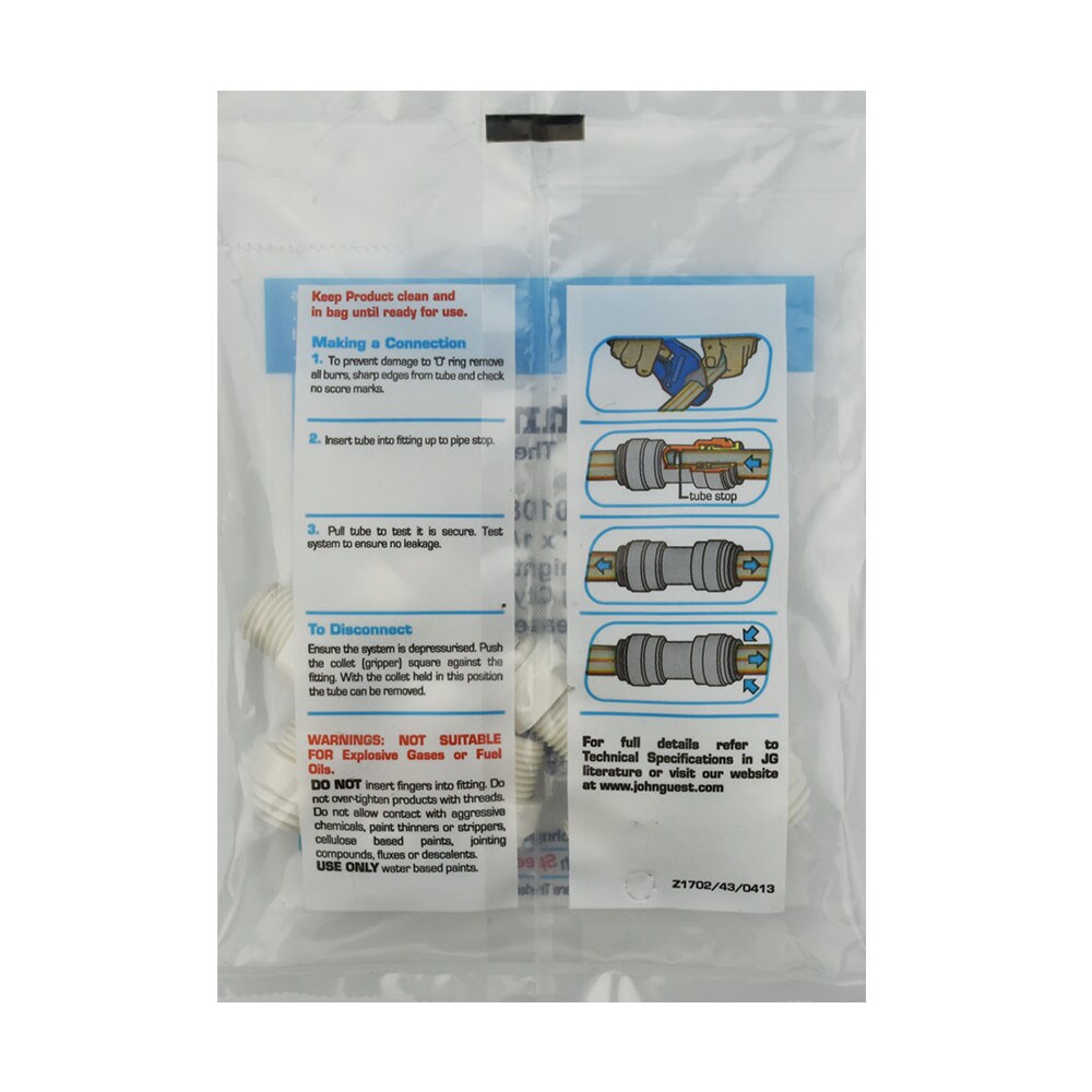 John Guest PP010822W-US Push-Fittings - View #2