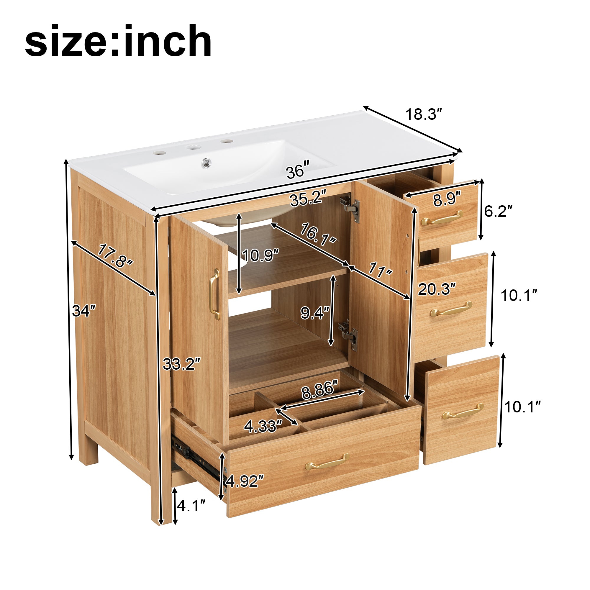 Boyel Living BL-VY-1351N Bath-Vanity-Combo - View #2