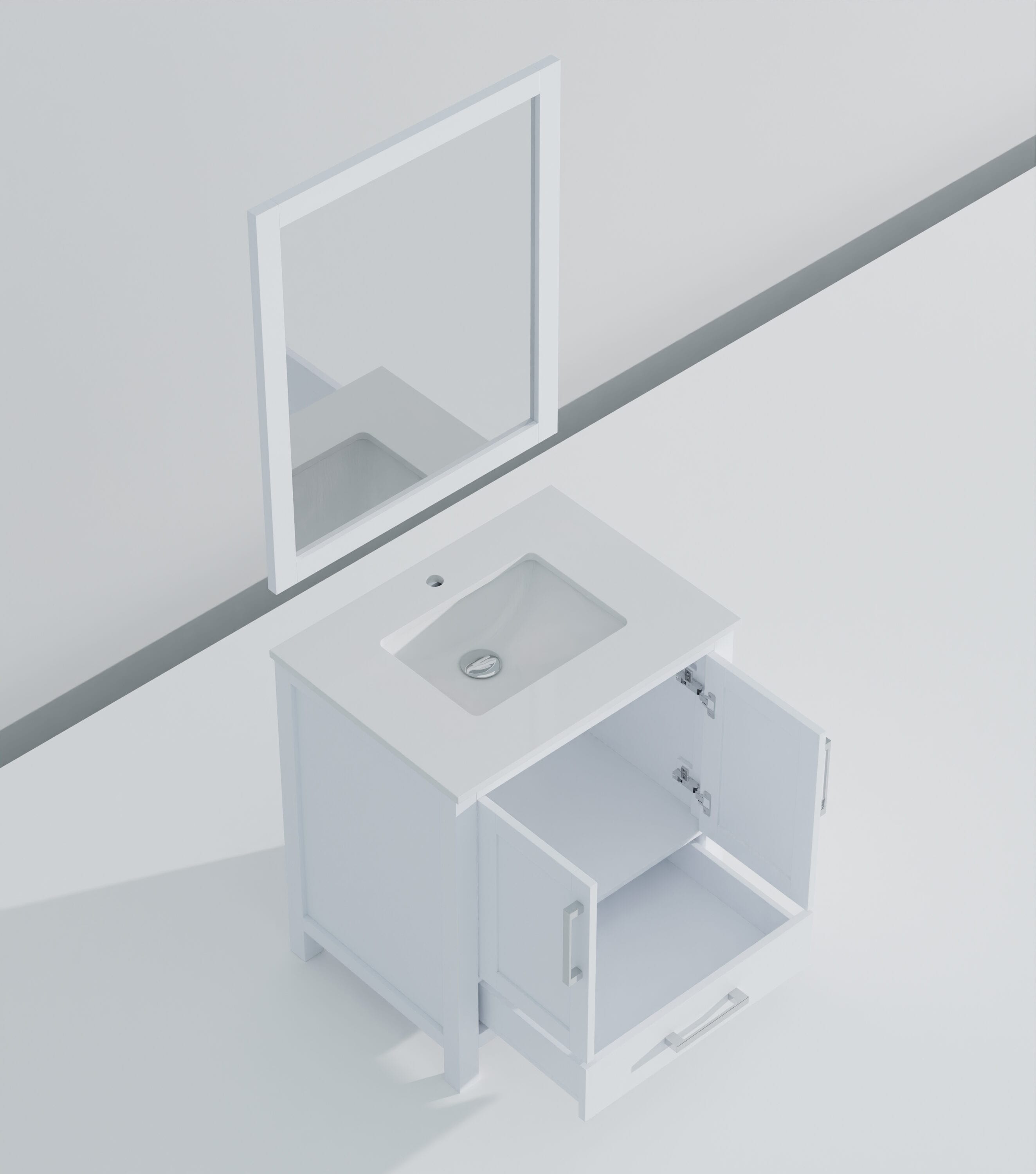 Lexora LJ342230SAWQM28 Bath-Vanity-Combo - View #11