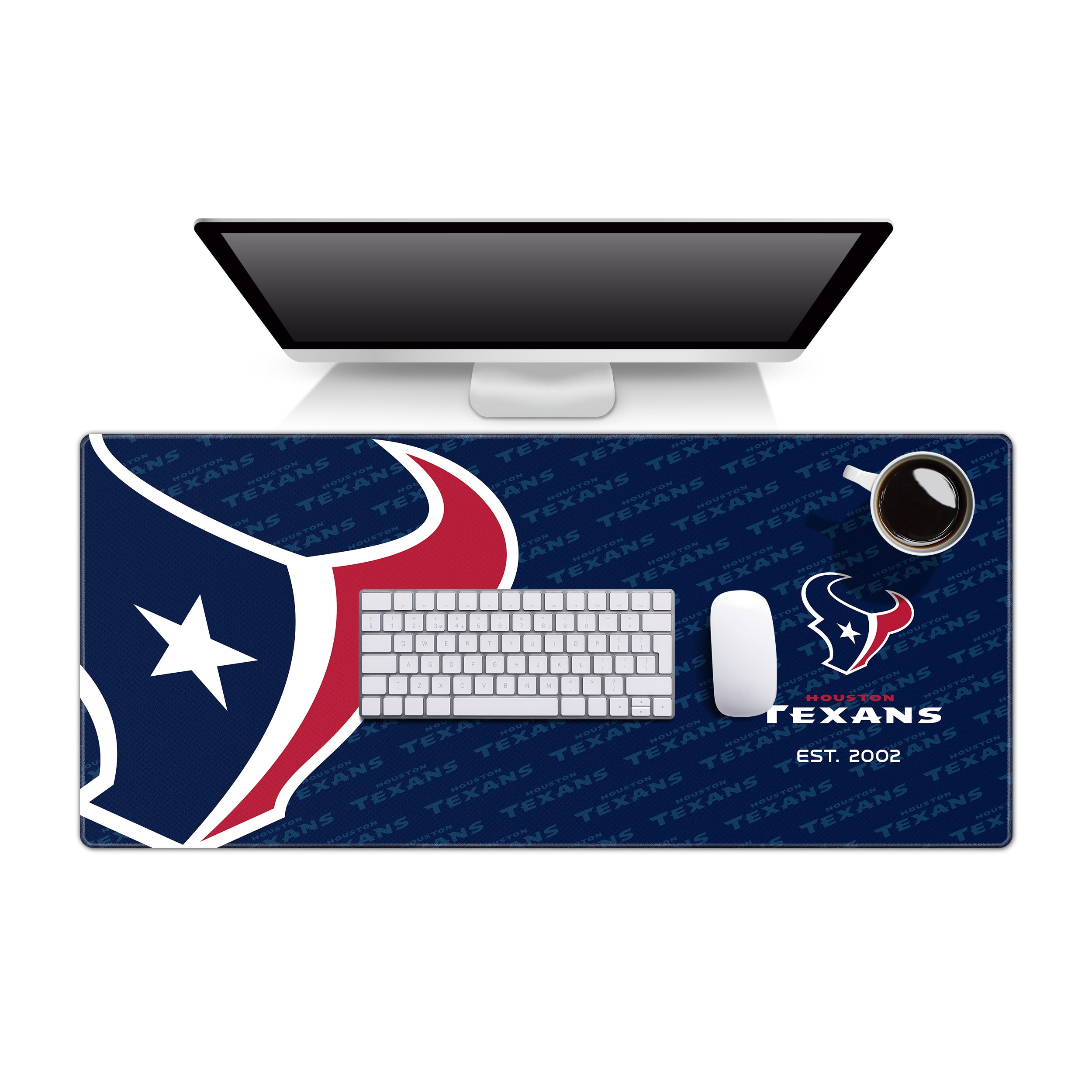 NFL Houston Texans Logo Series 31.5 x 12 Desk Pad