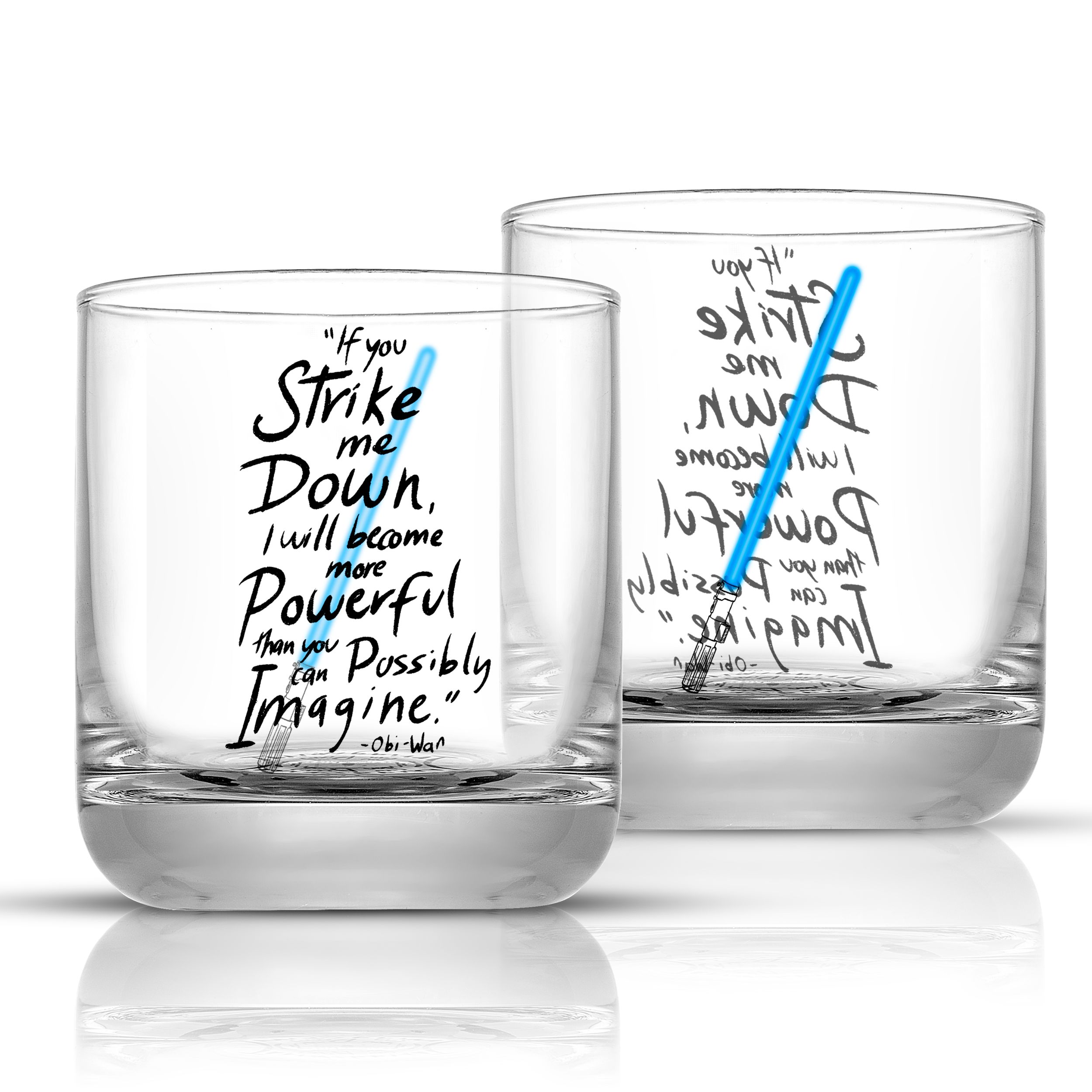 Star Wars Etched Whisky Rocks Double Old Fashioned Glasses 10 ozs Set Of 4