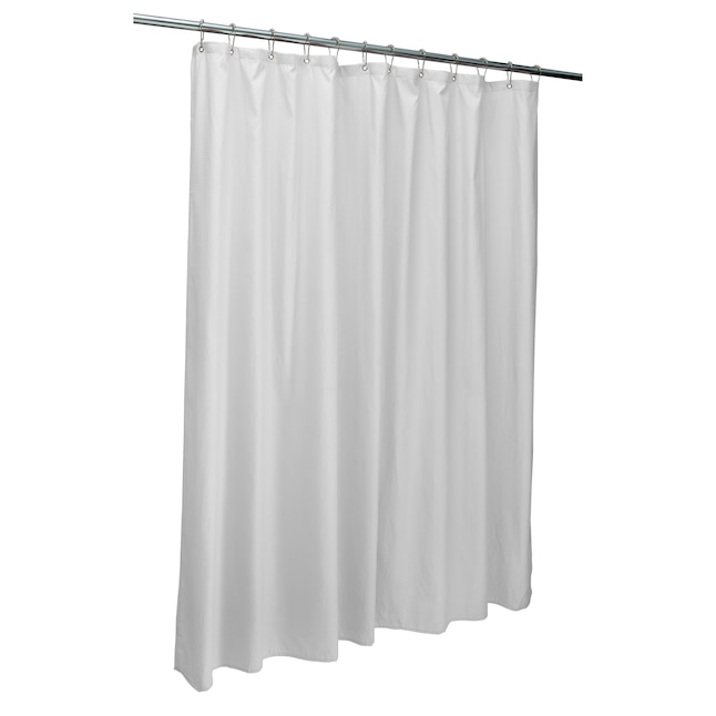 Polyester White Solid Shower Curtain, How To Shower Without Curtain