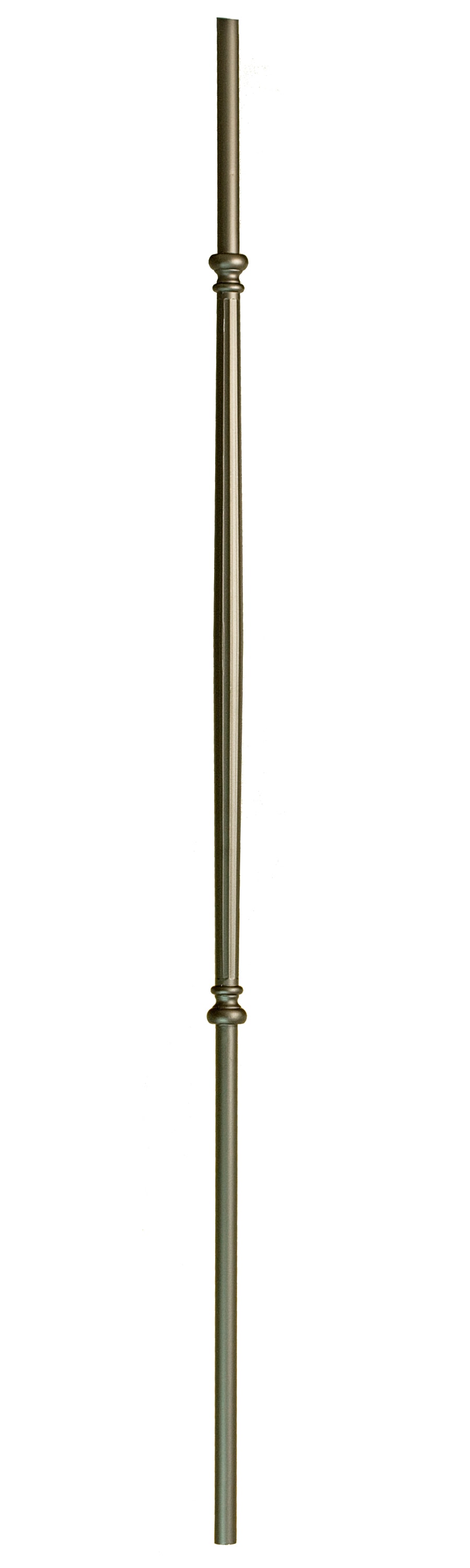 WM Coffman 800488 44-in x 0.63-in Flat Black Wrought Iron Pin Top Stair Baluster