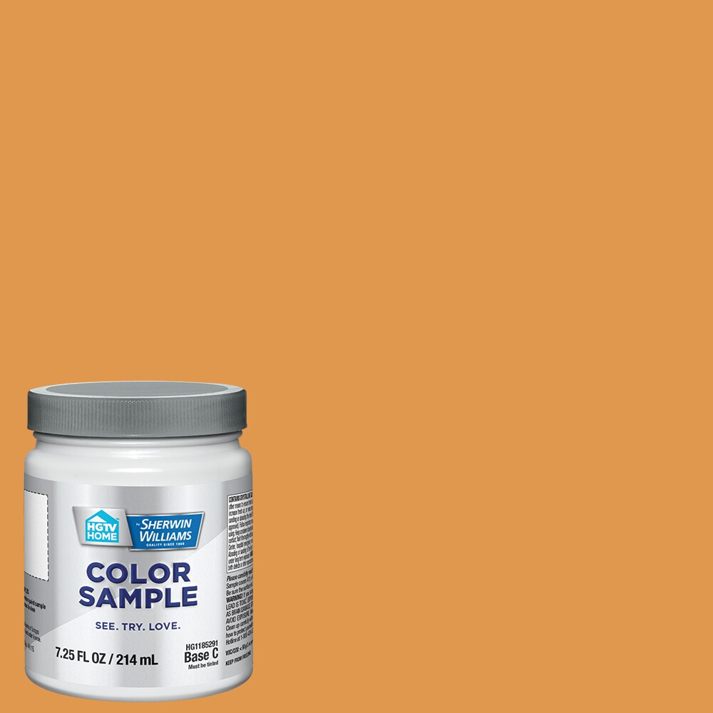HGTV HOME by Sherwin-Williams HGSW1142 Saffron Sunset HGSW1142 Tintable Paint sample ( Half-pint )