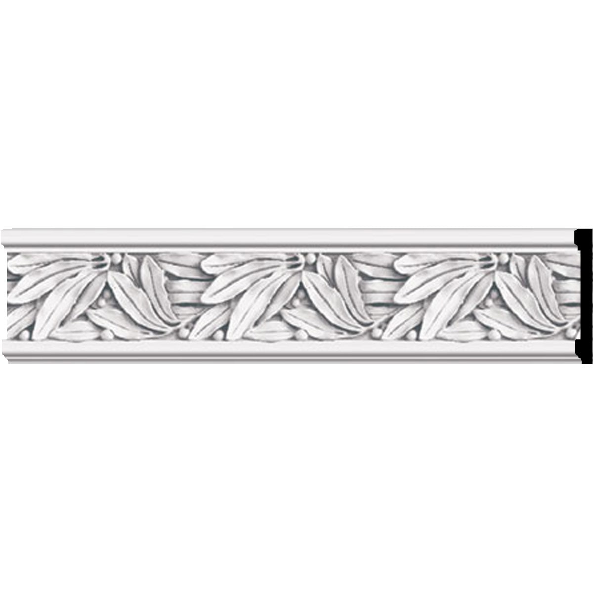 Ekena Millwork MLD05X01BO-CASE-2 Brontes 5-in x 7-ft 10-1/2-in Primed Polyurethane Chair rail Moulding 2 -Pack