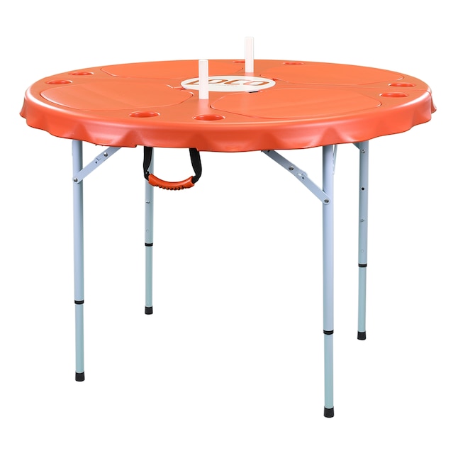 Loco Cookers Round Outdoor Dining Table, Plastic Outdoor Dining Table With Removable Legs