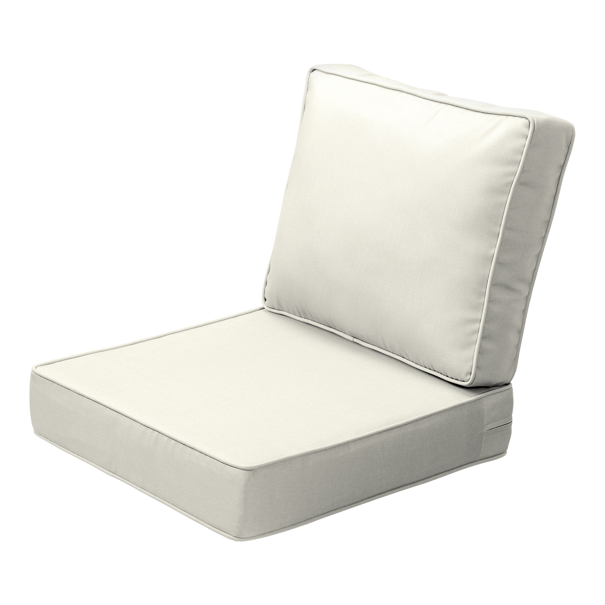 Arden Selections 24-in x 24-in Sand Cream Deep Seat Patio Chair Cushion ...