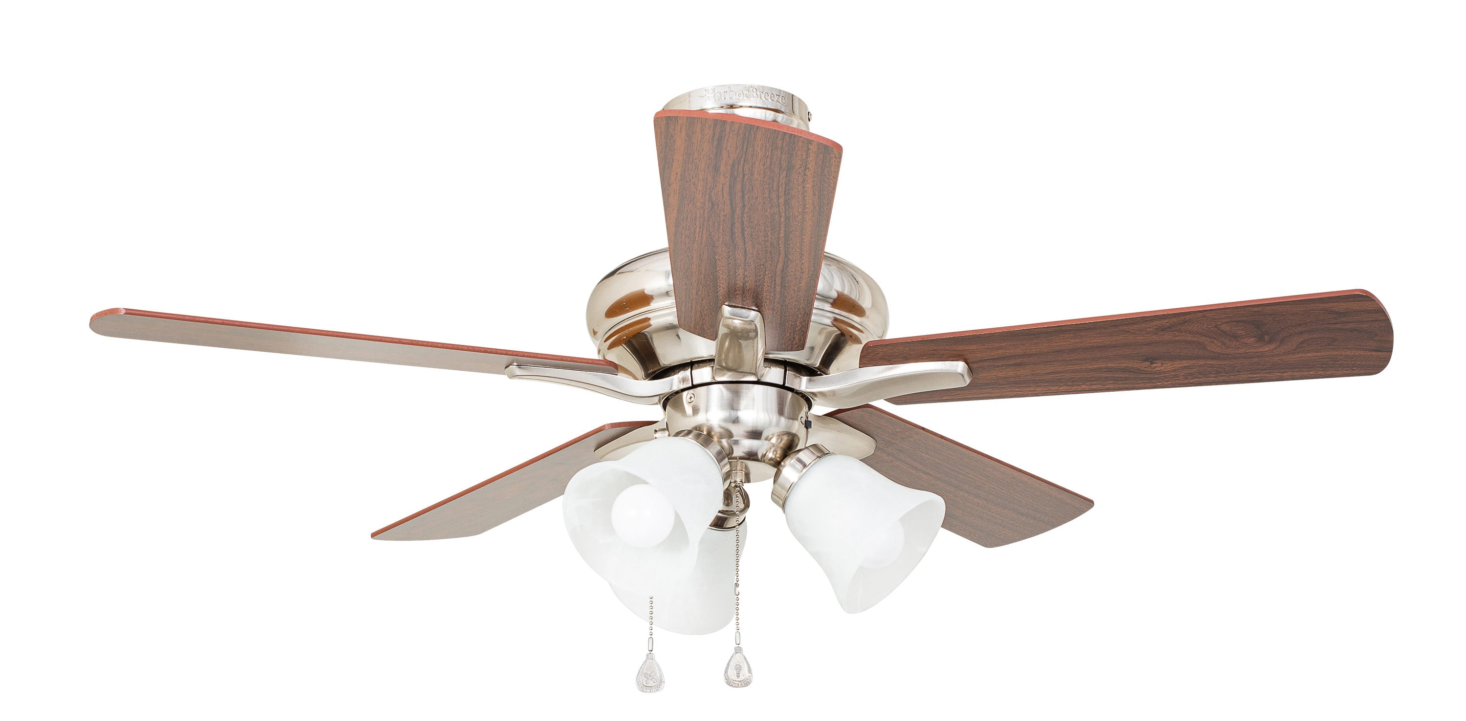 Harbor Breeze Lansing 42-in Brushed Nickel Integrated LED Indoor 