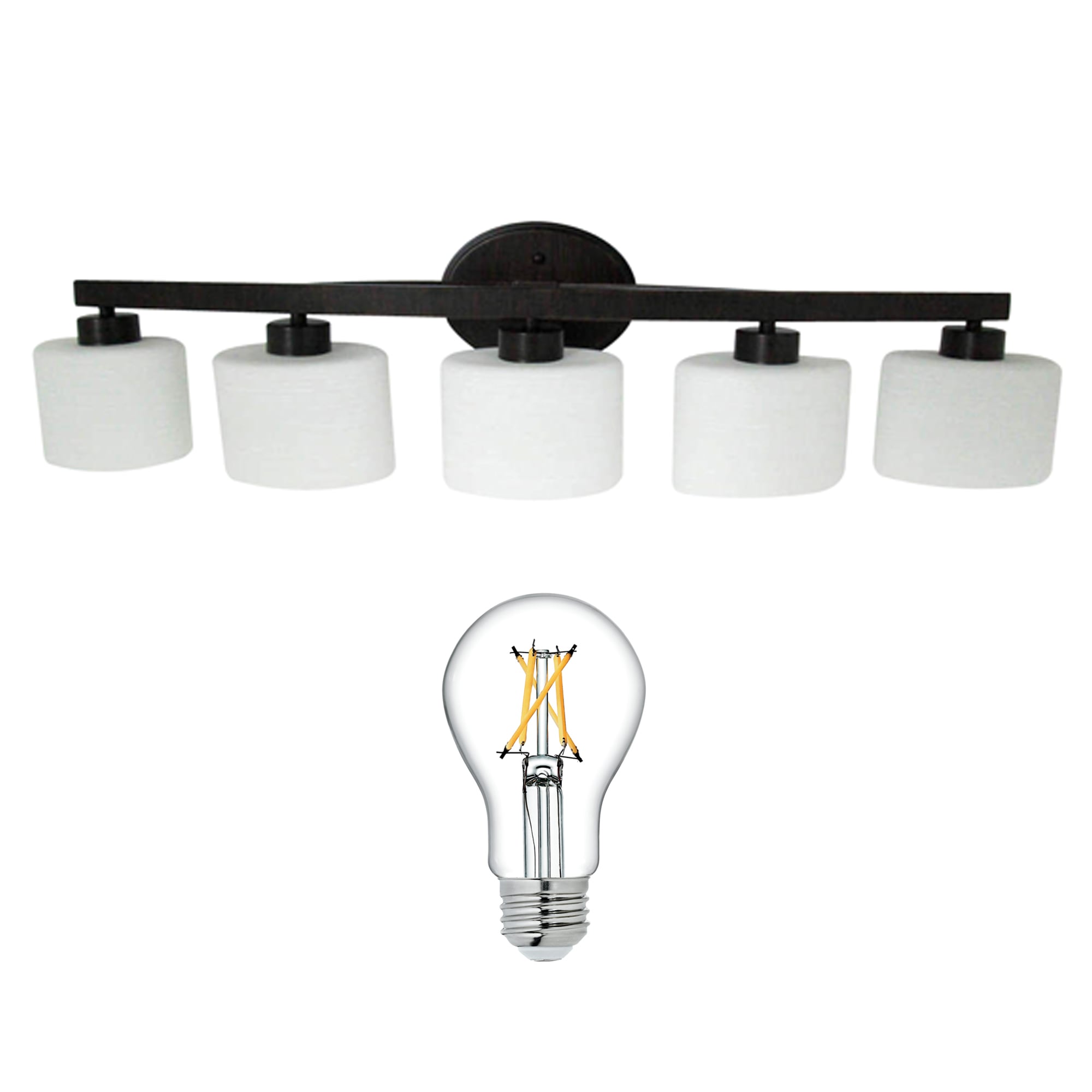 Lampadina LED, sferico, opaco, luce naturale, 5.9W=806LM (equiv 60 W), 330°  , LEXMAN