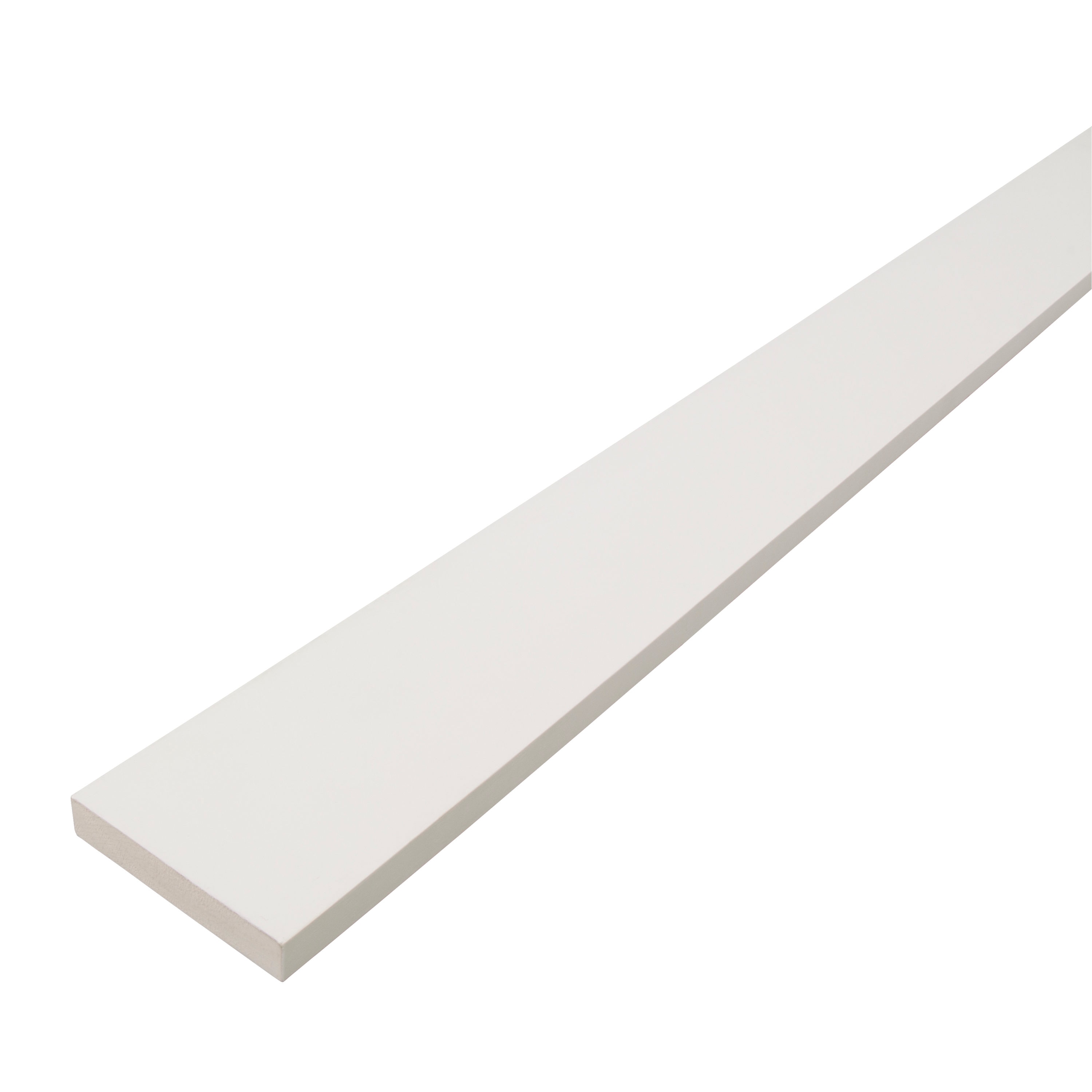 PrimeLinx 146547 1-in x 4-in x 16-ft Primed Select S4S Radiata pine Softwood Board
