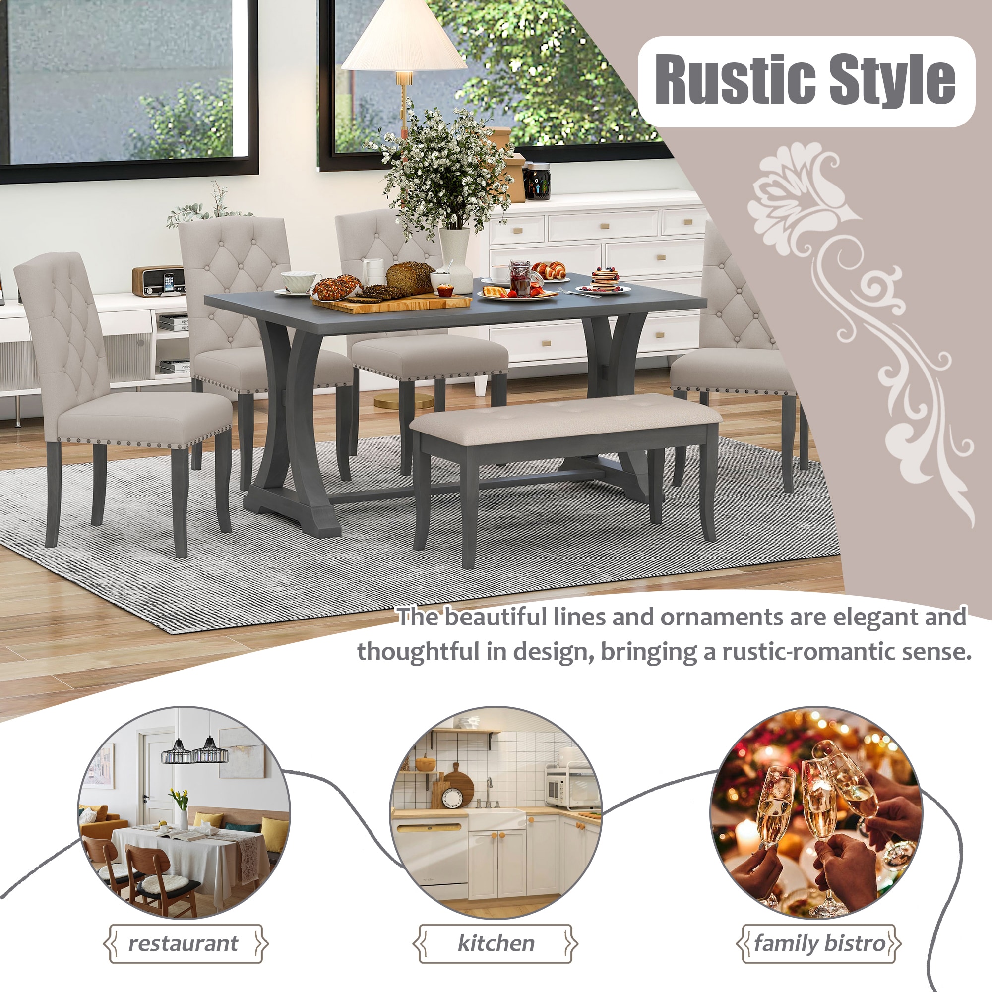 SINOFURN SYA330076GY Dining-Sets - View #6