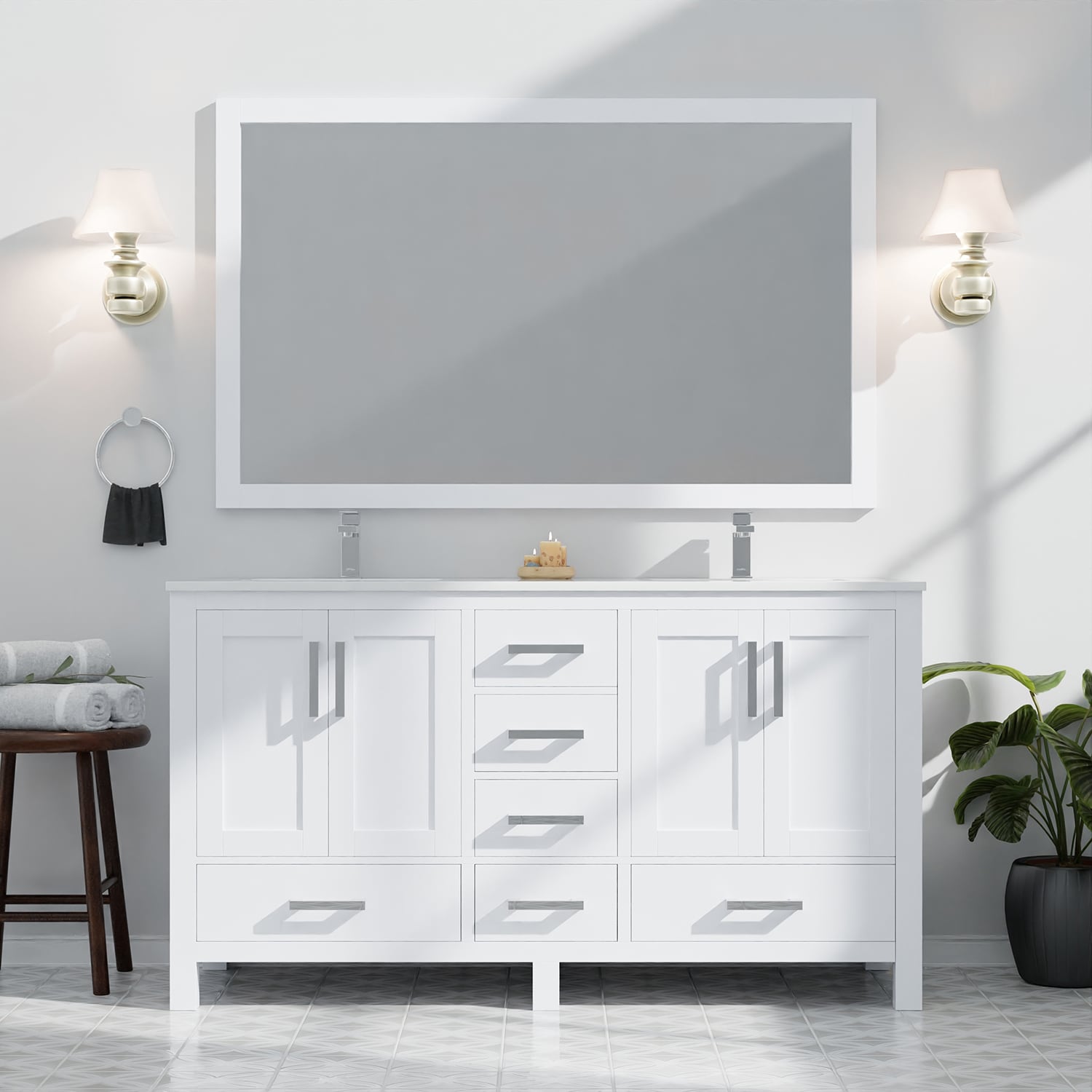 Lexora LJ342260DAWQM58 Bath-Vanity-Combo - View #12