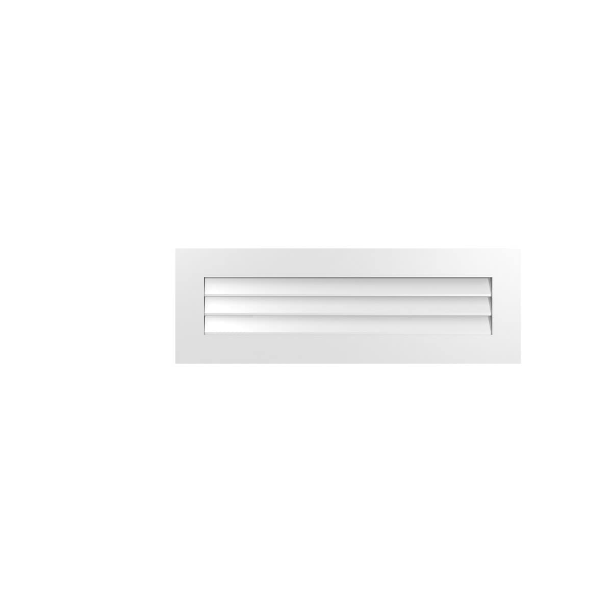 Ekena Millwork GVPVE42X1401SN 42-Inches x 14-Inches Off-white Rectangle PVC Gable Louver Vent