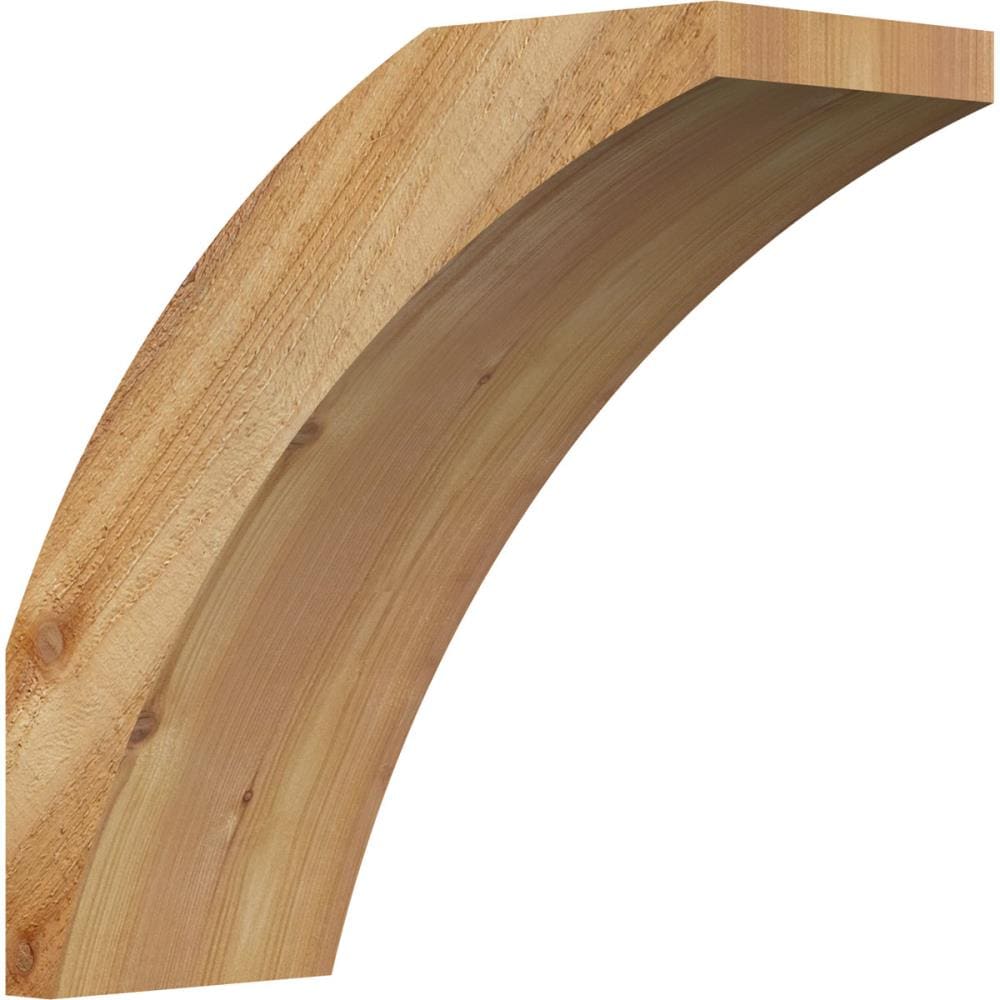 Ekena Millwork BRC06X14X14THR00RWR 6-in x 14-in x 14-in Western Red Cedar Unfinished Wood Thorton Rough Sawn Knee Brace