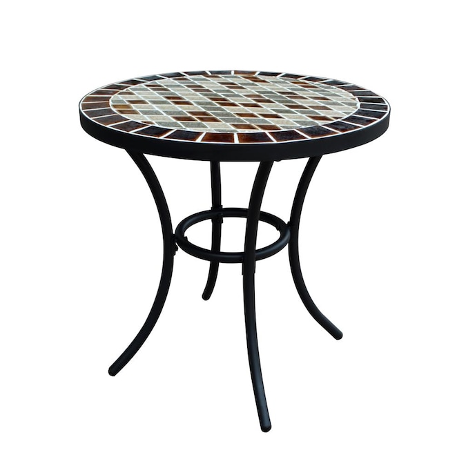 Garden Treasures Pelham Bay Round Outdoor Bistro Table 20 In W X L With The Patio Tables Department At Com - Garden Treasures Table Replacement Parts