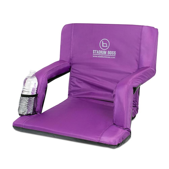 BirdRock Home Purple Bleacher Folding Chair with Padded Seat (Outdoor) in  the Bleacher Cushions & Seats department at