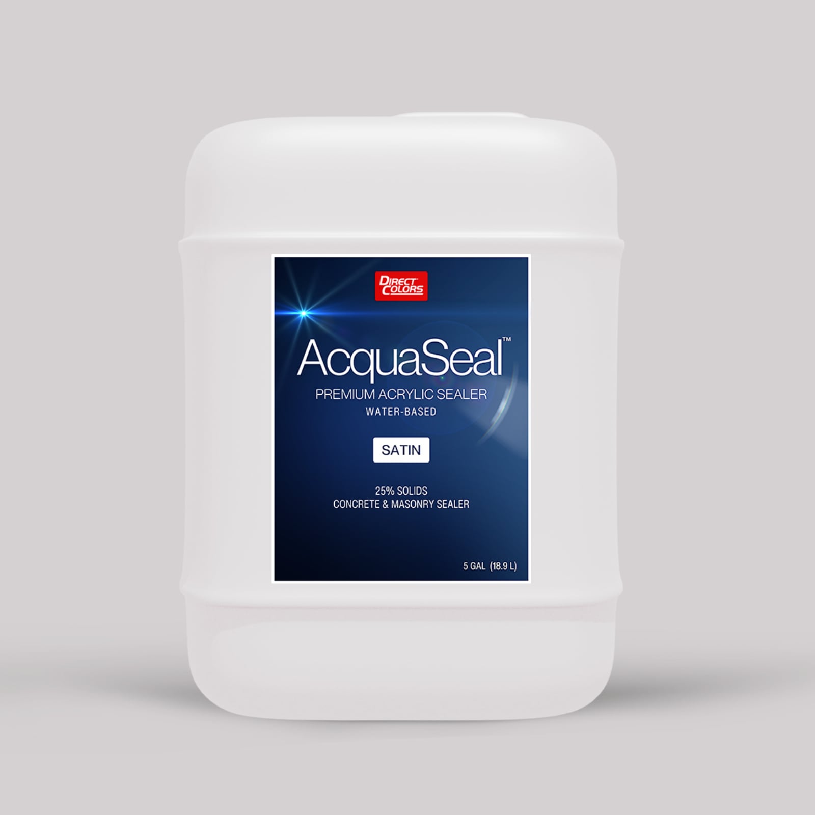 Direct Colors DC-ACS-WAT-SAT-5GAL AcquaSeal Water Based Clear Water-based Satin Ready-to-use Concrete sealer ( 5-gallon )