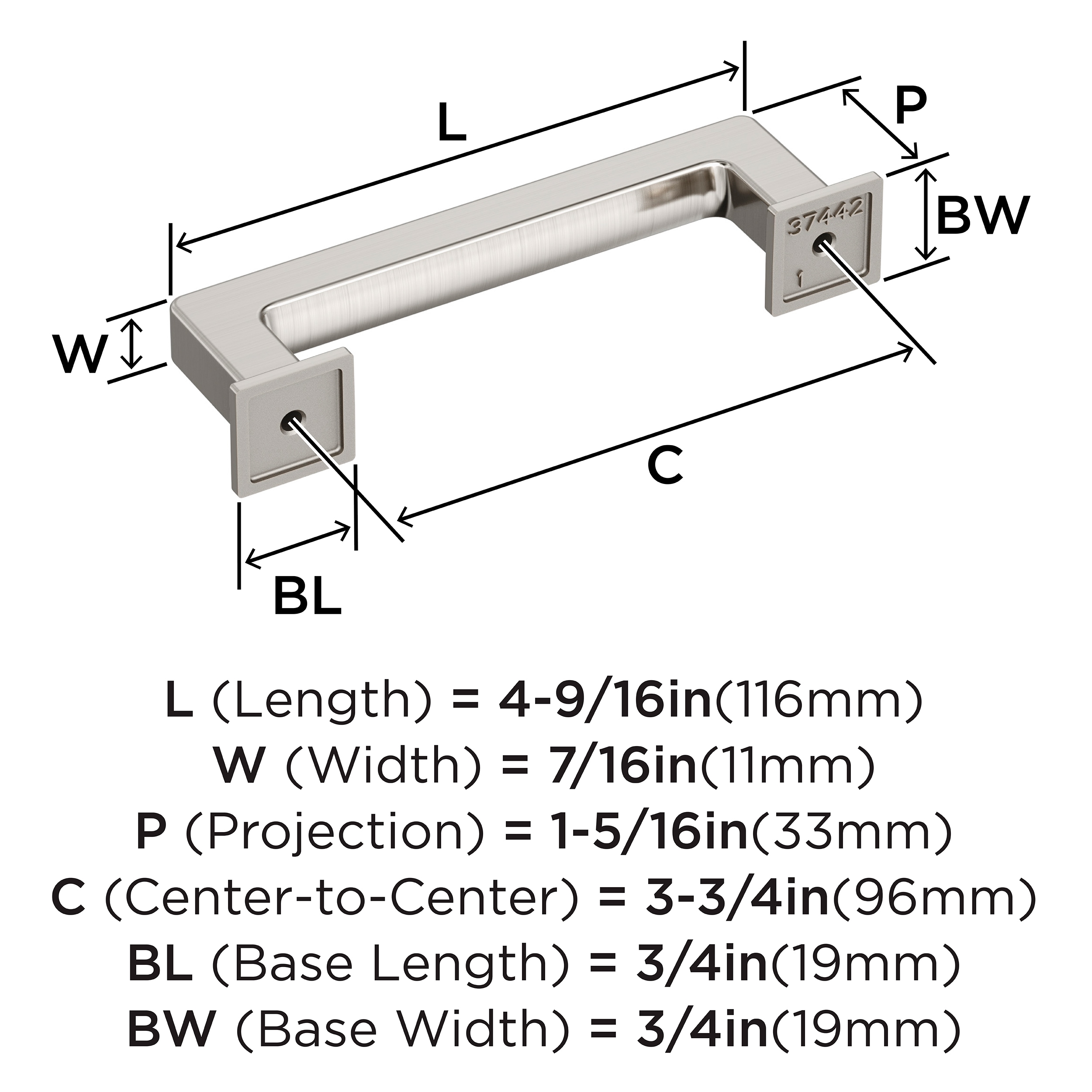 Amerock BP37442G10 Cabinet-Pulls - View #4